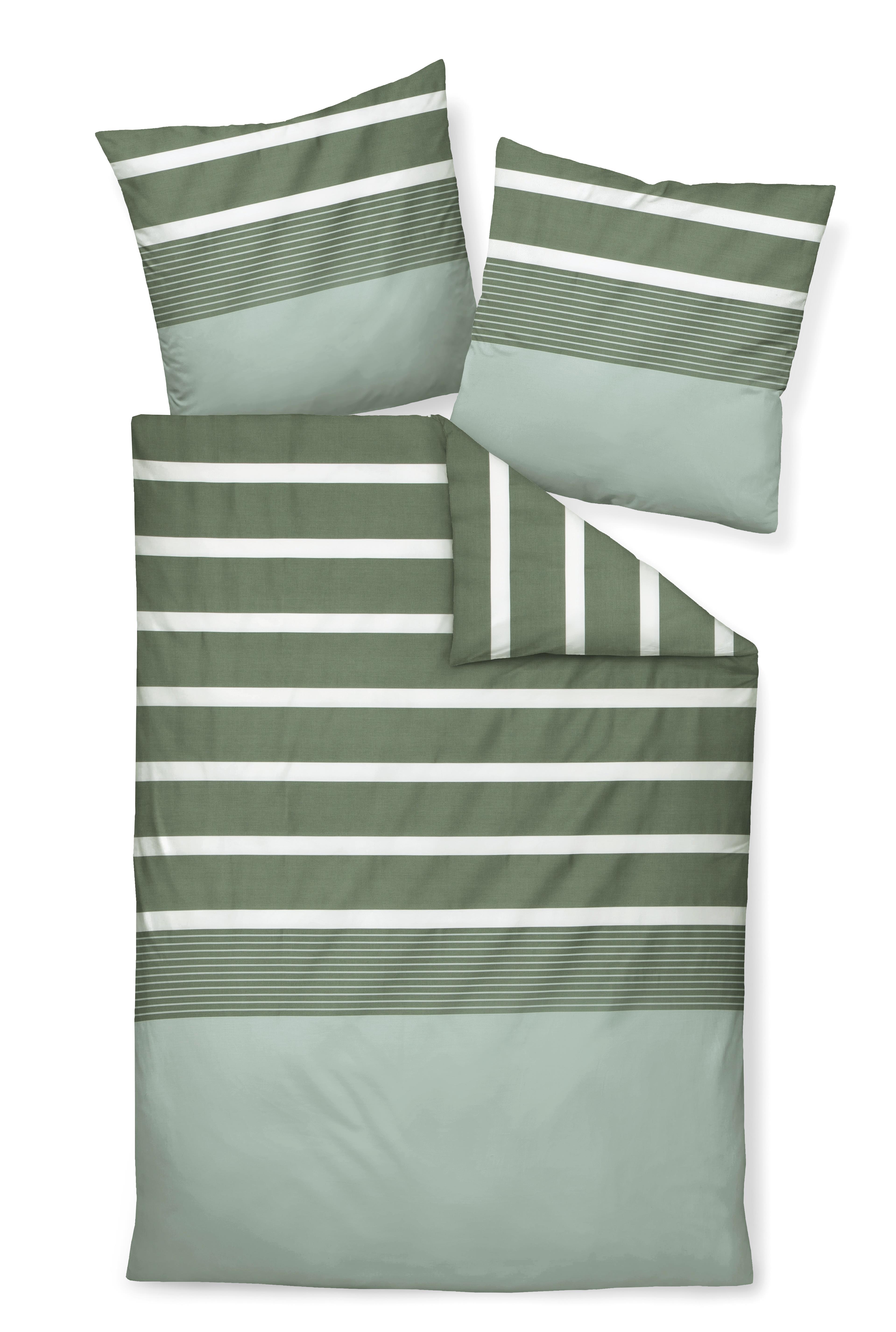 Janine Design Bettwäsche-Set 155x220cm PALERMO in Farbe Salbeigrün Janine Design Bettwäsche-Set 155x220cm PALERMO in Farbe Salbeigrün, Kissen, Dekoration für Zuhause, Kopfkissen