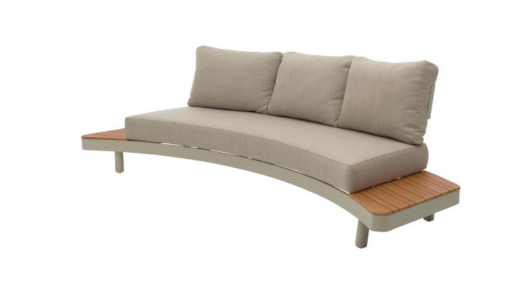 Interliving Lounge-Sofa IL-7015 in Natur/Gestell Aluminium beige, Couch, Mobiliar, Kissen, Dekoration für Zuhause, Bank