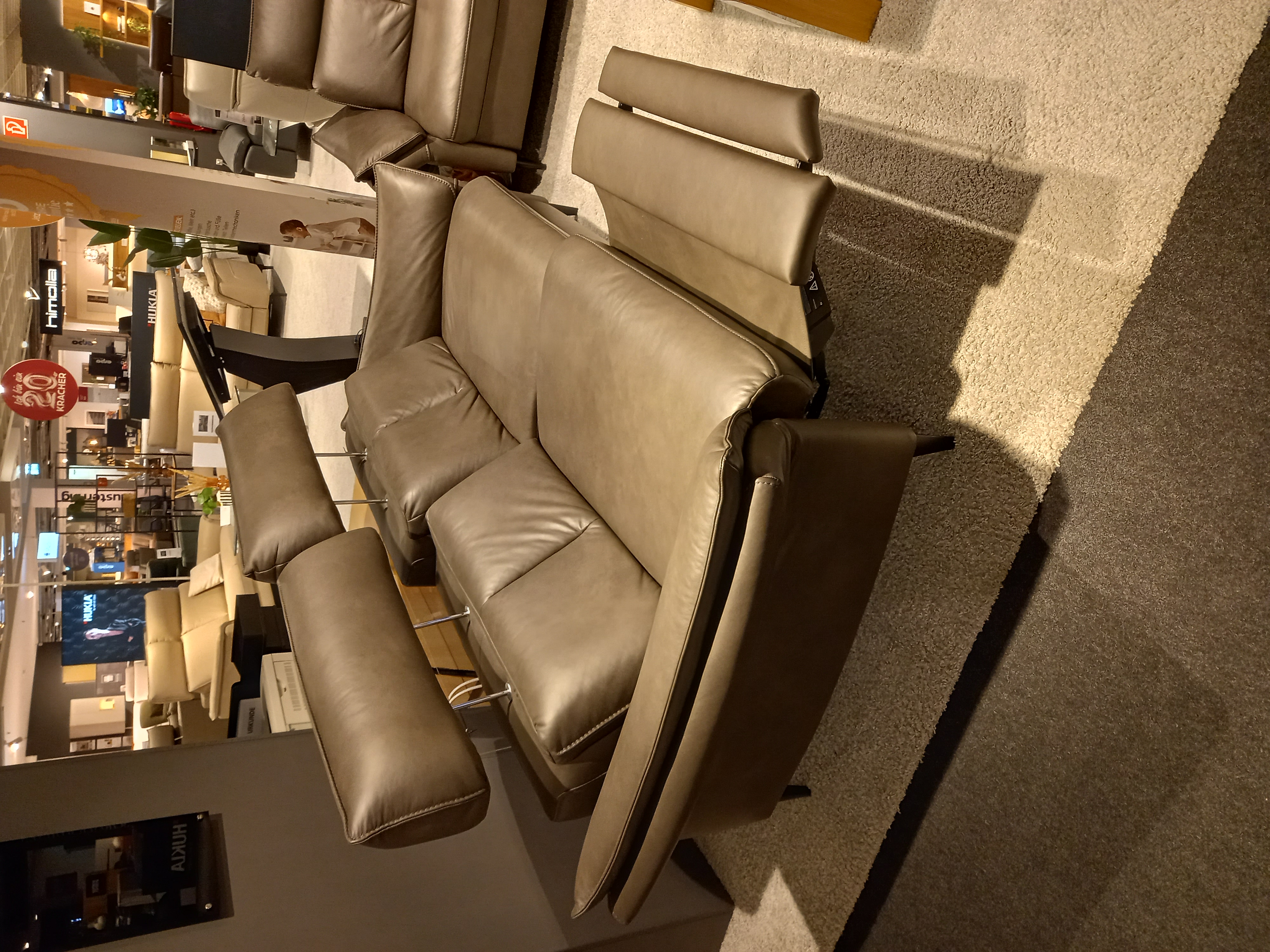 Interliving Garnitur INTERLIVING 4058 in Leder Cloudy grey 59, Moebel, Couch, Stuhl, Wohnzimmer, Sessel