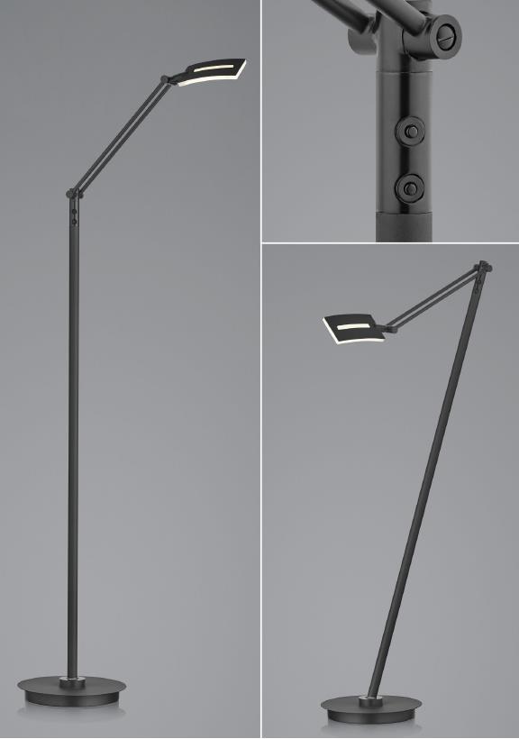 B-Leuchten LED-Stehleuchte EVOLO in schwarz, Lampe