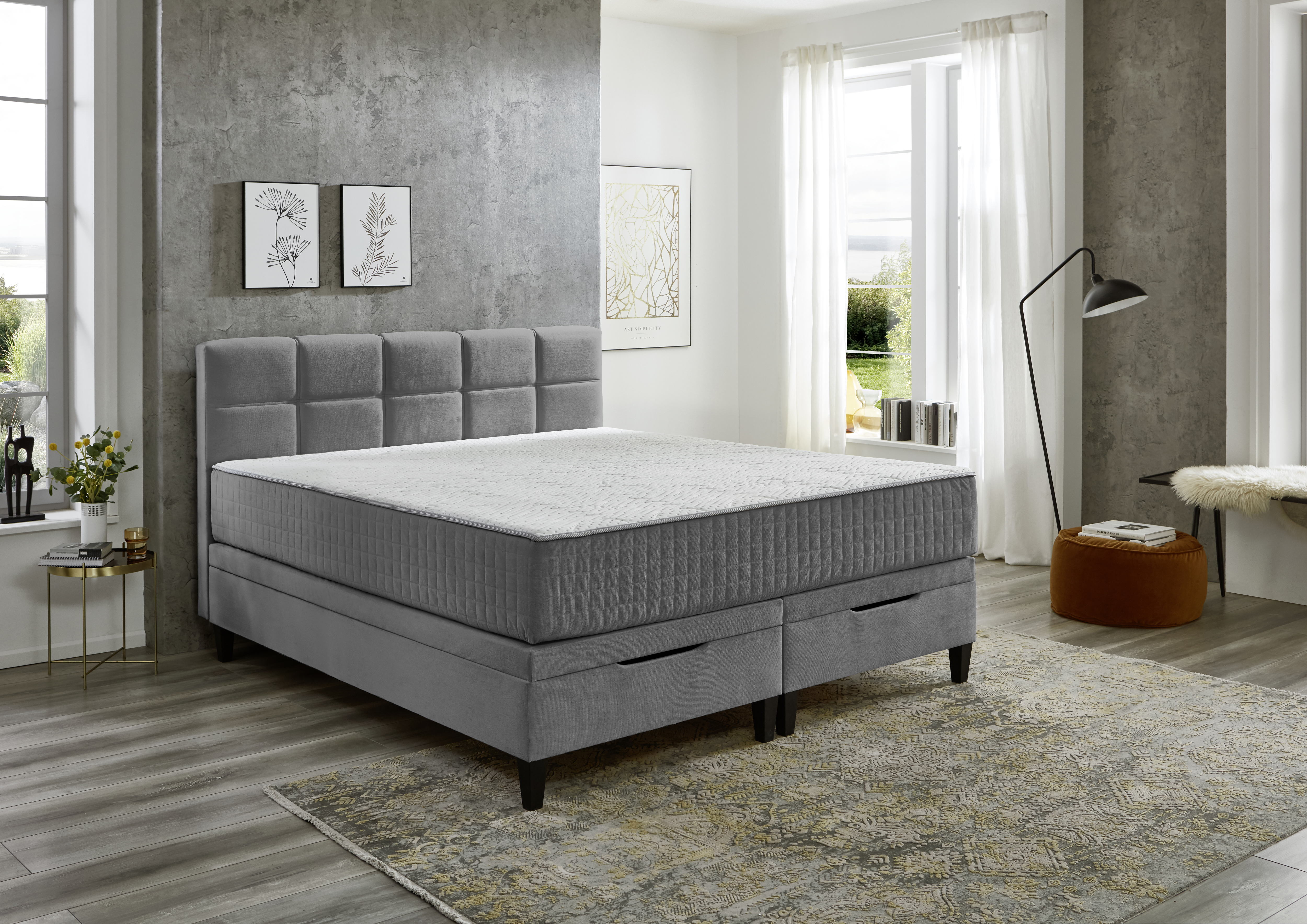 Sun Garden Boxbett WIEN ca.140x200cm in grau Sun Garden Boxbett WIEN ca.140x200cm in grau