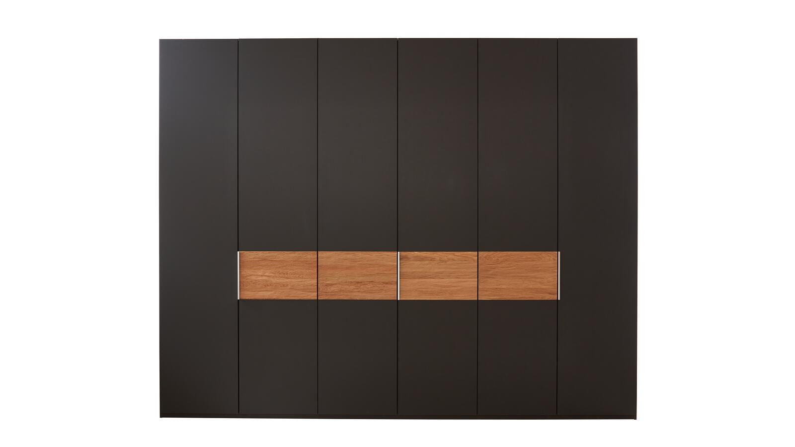 Wiemann Drehtürenschrank ACAPULCO ca. 300 cm in Graphit Dekor/Riffelholz massiv