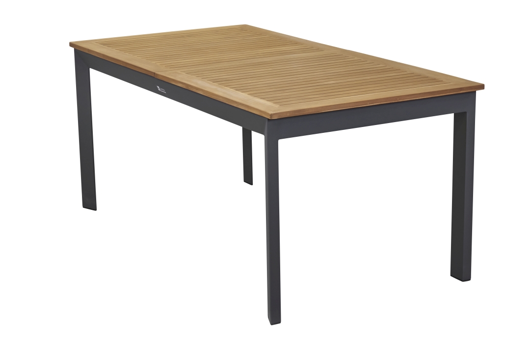 Tisch UNICAMO in Grau L.C. Wholsaler Ausziehtisch Unicamo mit Platte aus Teak natur, Moebel, Tabelle, Schreibtisch, Esstisch, Kaffeetisch
