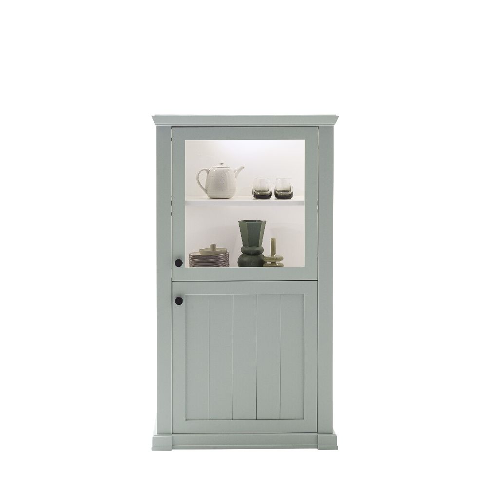 SCHÖNER WOHNEN-Kollektion Vitrine VILLAGE ca. B86 H151 T41 cm in Lack salbei PG.2
