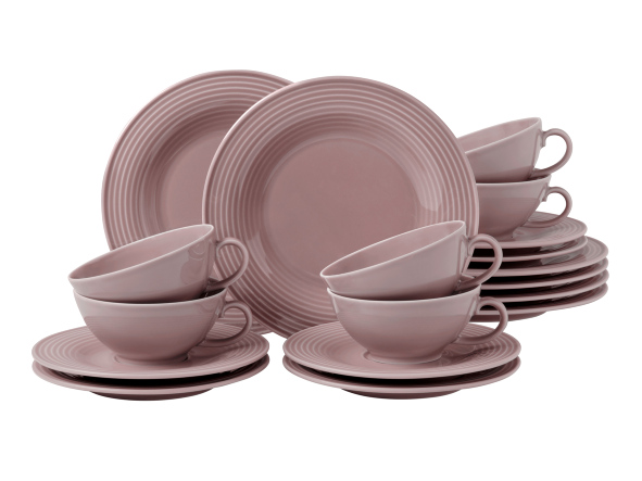 Seltmann Weiden Teeservice 18-teilig BT klein Beat 3 Altrosa 