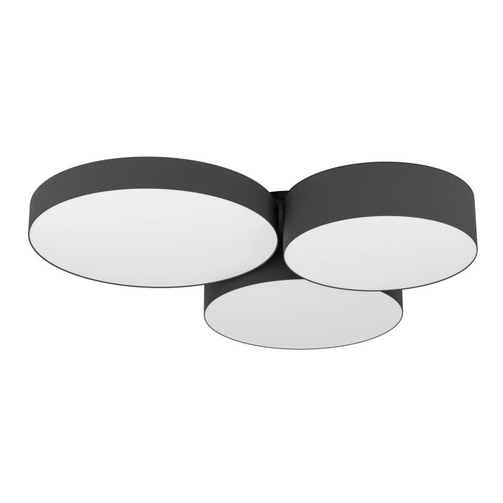 Deckenleuchte BARBANO-Z in Textil/Kunststoff schwarz,