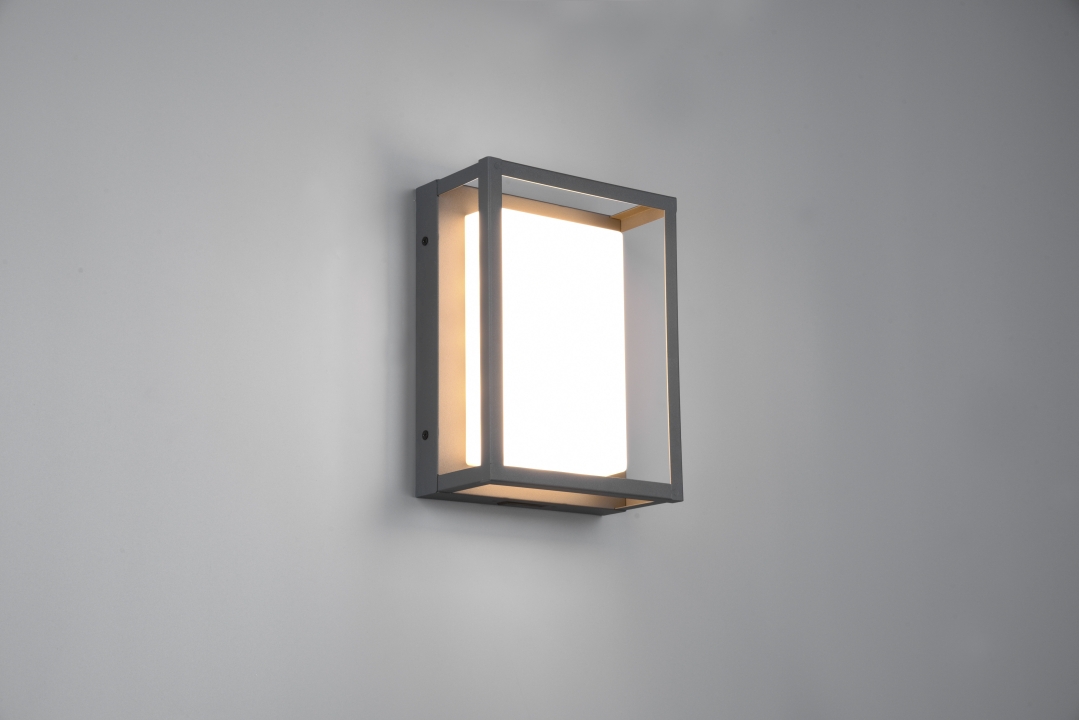 Trio LED-Wandleuchte WITHAM in anthrazit