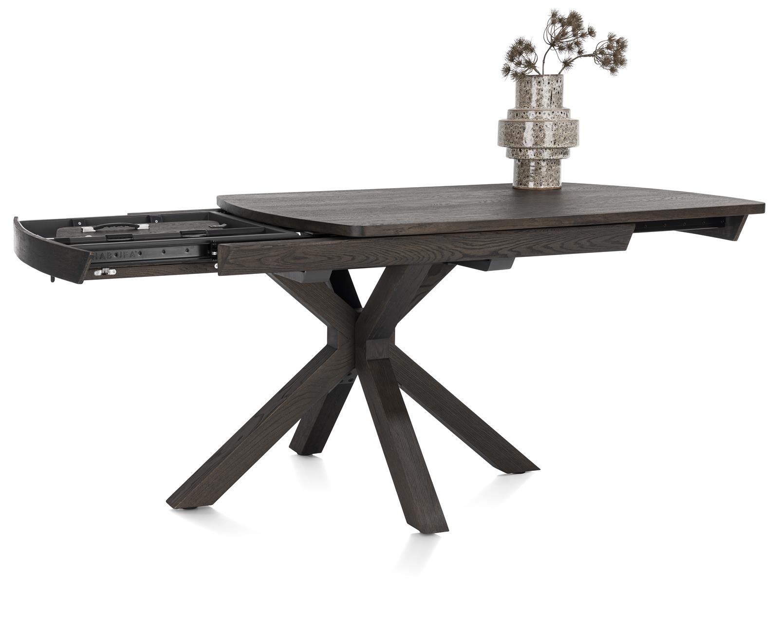 Henders & Hazel Ausziehtisch NYON ca. B100 H77 T140 cm in Eiche furniert Basalt