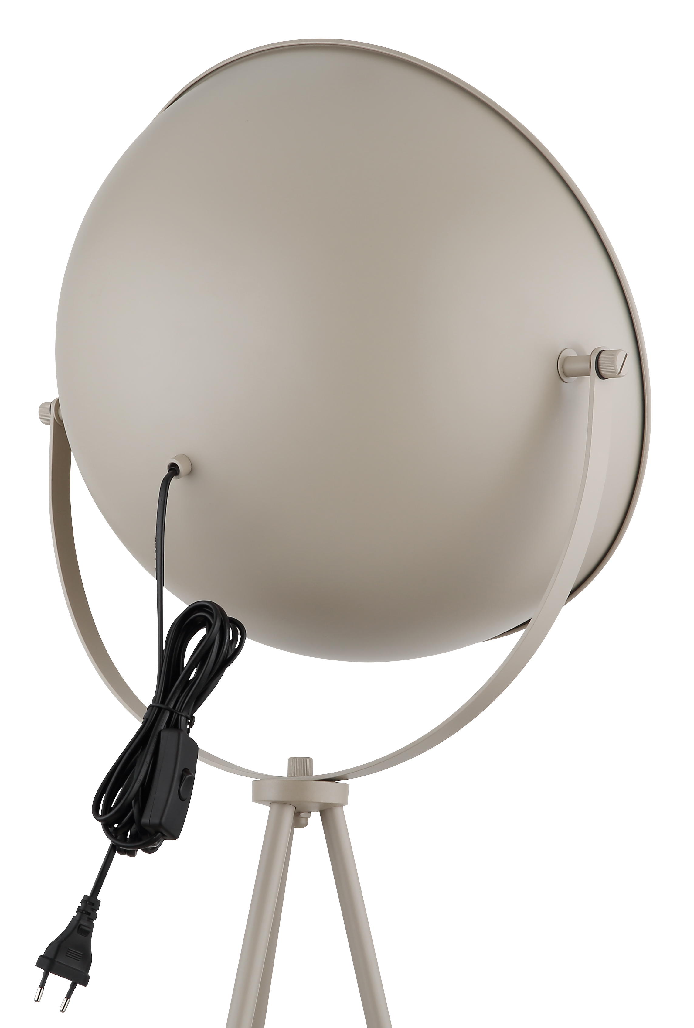 Stehleuchte in Fb. Sandfarben Stehleuchte in Fb. Sandfarben, lamp, floor lamp, tripod, beige, round shade