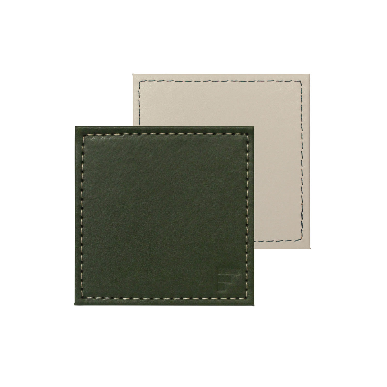 Profino DUO - Untersetzer Olive/Elfenbein, 4er Set Untersetzer, 4er Set, 10x10cm