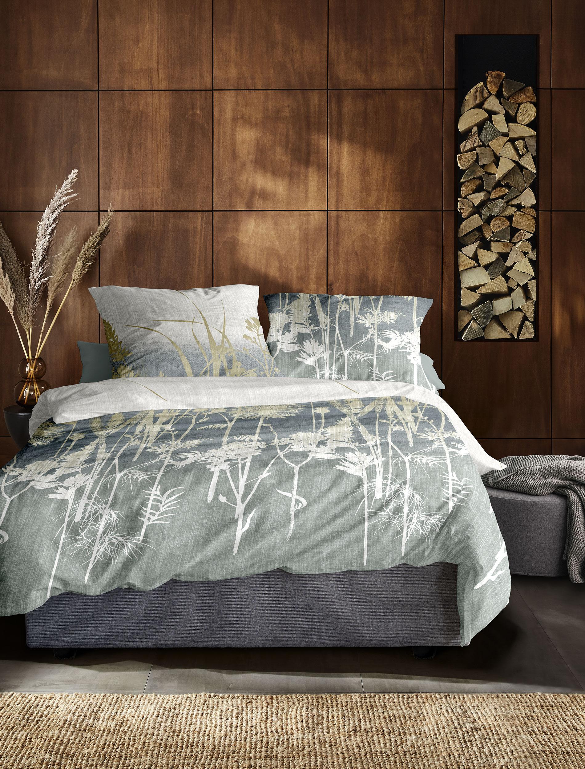 Irisette Mako-Satin Bettwäsche WAVE ca. 155x220cm in Farbe petrol