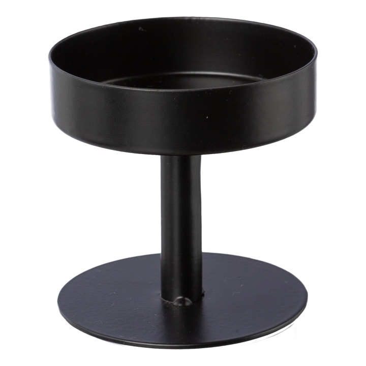 Metall-Kerzenteller 9422524-94 in Schwarz, kuchenständer, tortenständer, metall, schwarz, runder_basis