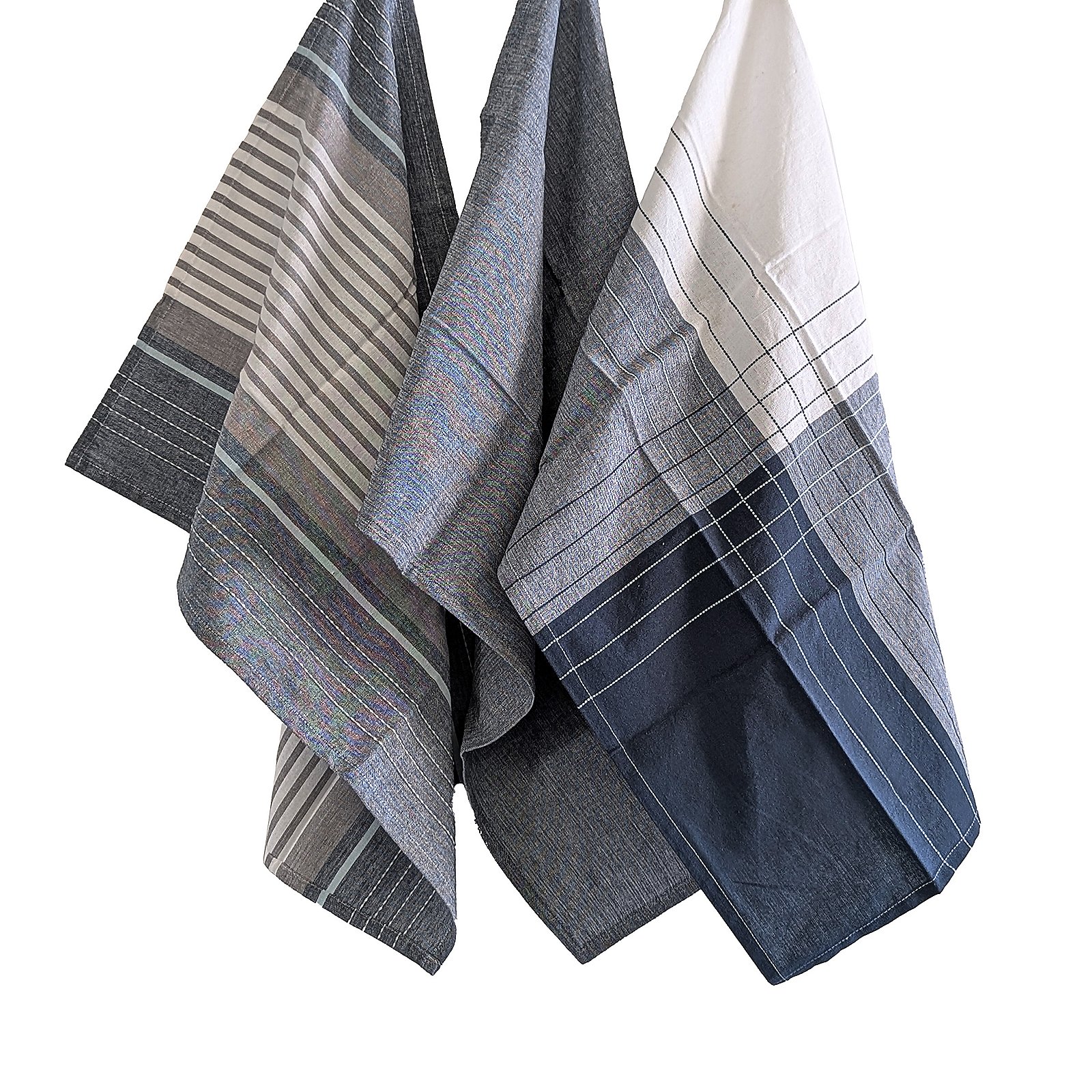 Kela Geschirrtuch-Set PASADO in Farbe Jeansblau, towel, Leinen, gestreift, blau, bunt