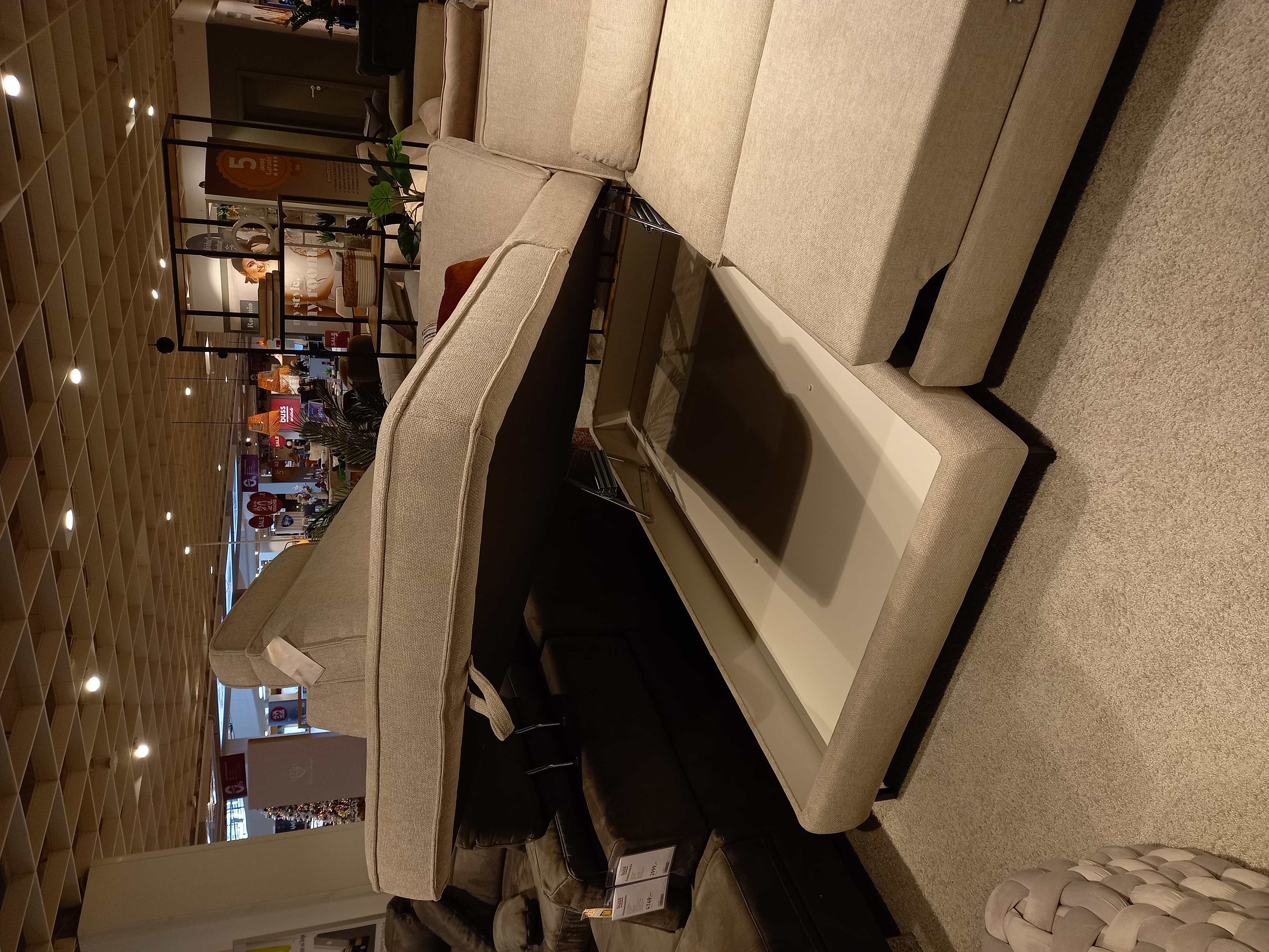 Polsterecke MM-MP1201 in Stoff Harry natur Pg.02, Drinnen, Innenarchitektur, Couch, Mobiliar, Fußboden