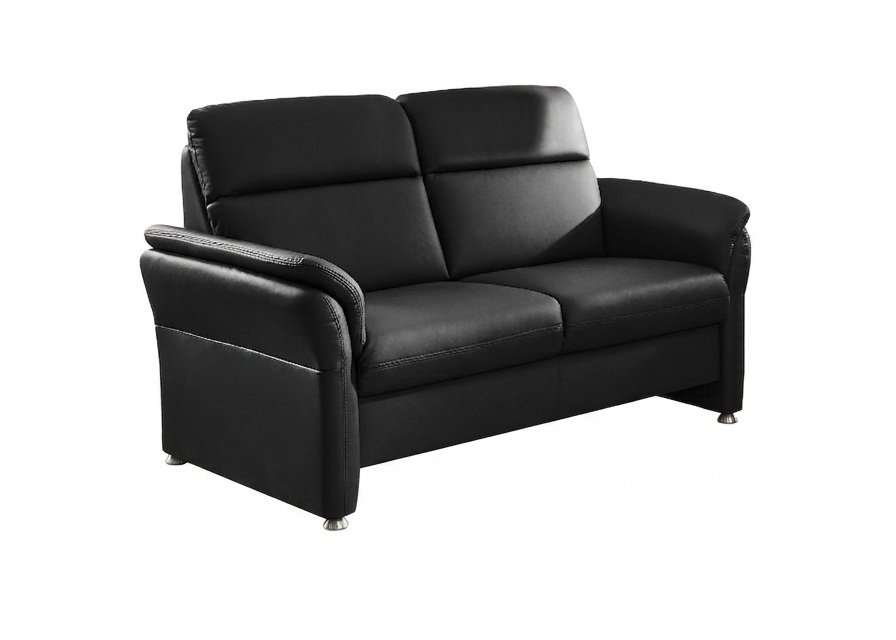 2-Sitzer MM-PN1051 in Leder Rodeo charcoal, Sofa, 2-Sitzer, Leder, Schwarz, Wohnzimmer