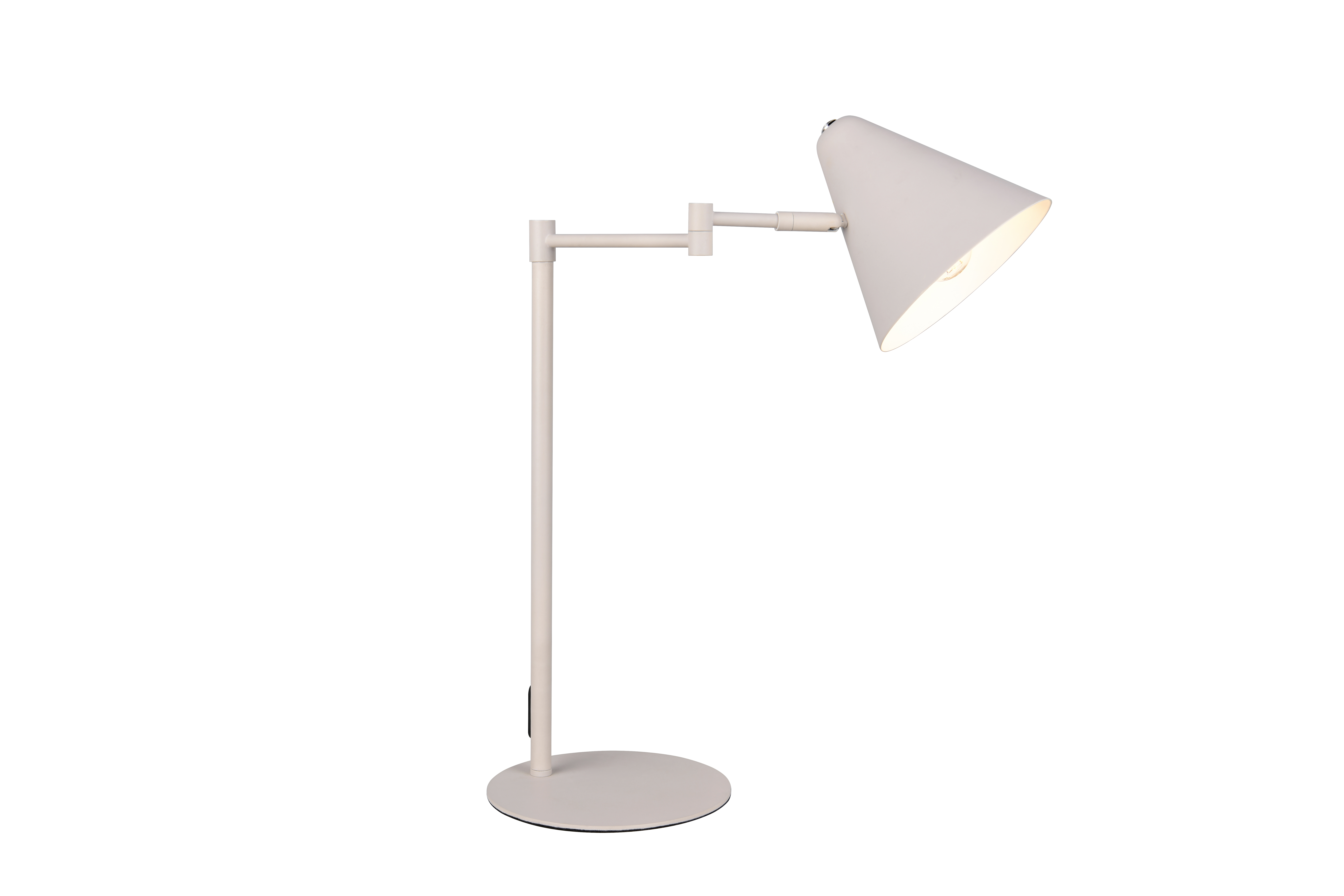 Trio Tischleuchte COSIMA 1-flammig in Farbe warm grey, Lampe, Lampenschirm, Tischlampe