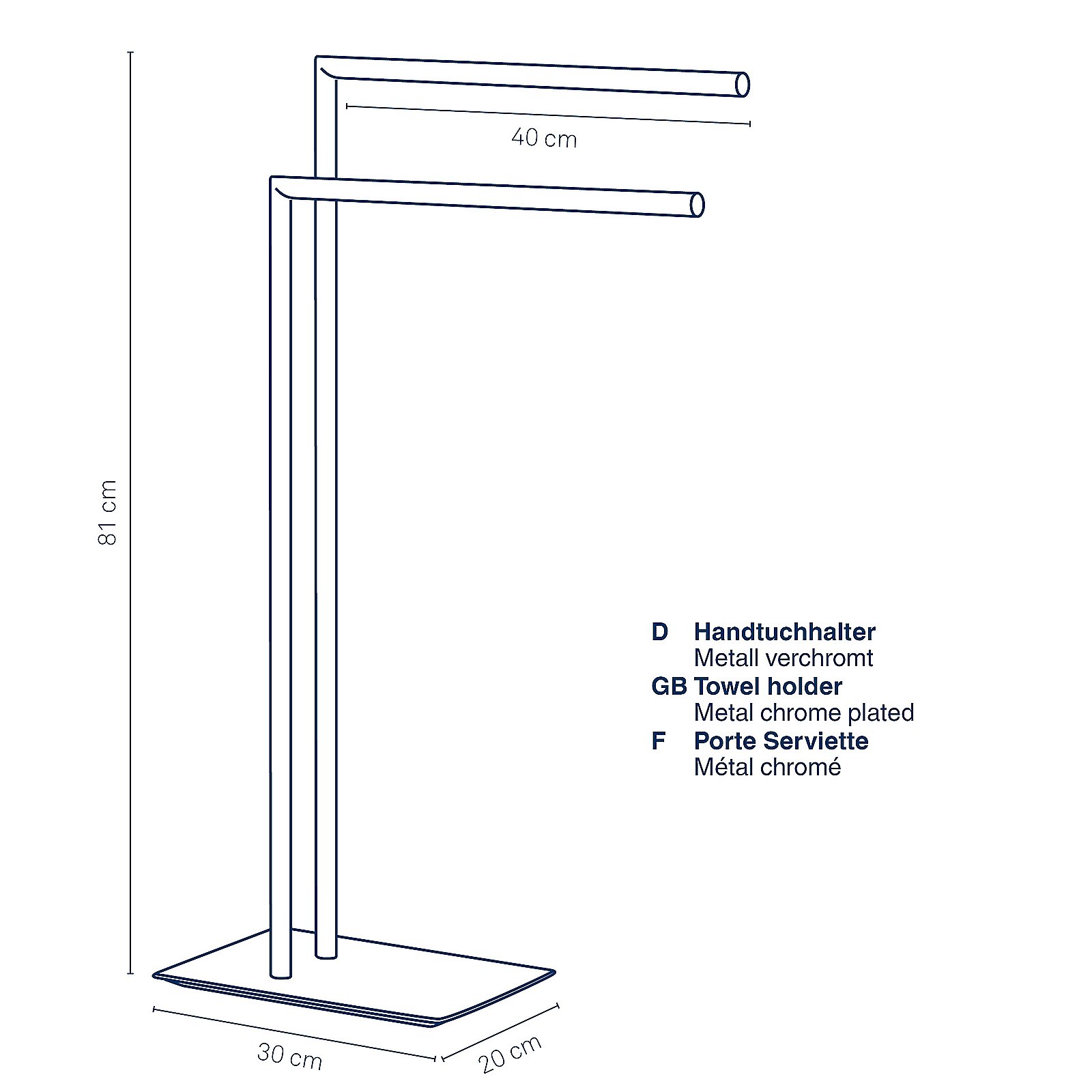 Kela Handtuchhalter STYLE in silber glänzend
