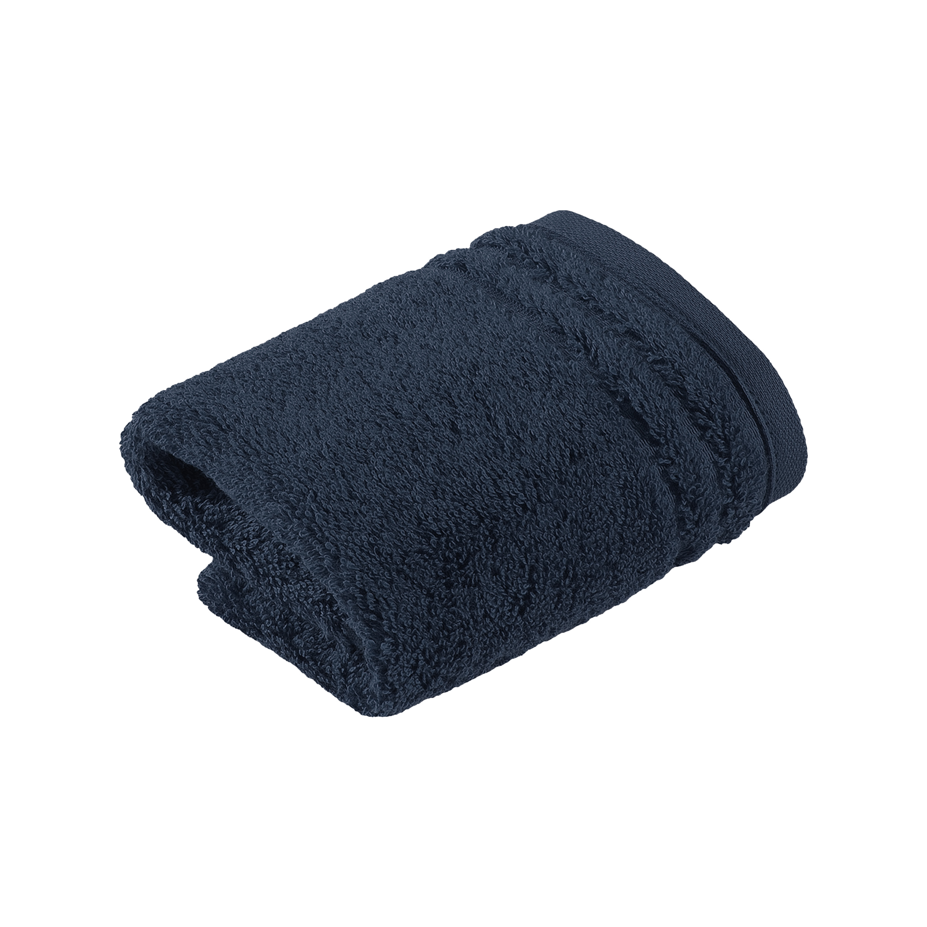 Vossen Seiftuch Vienna Style Supersoft ca. 30x30cm in Farbe navy blue, Handtuch, Frottee, Dunkelblau, Baumwolle, Bordüre
