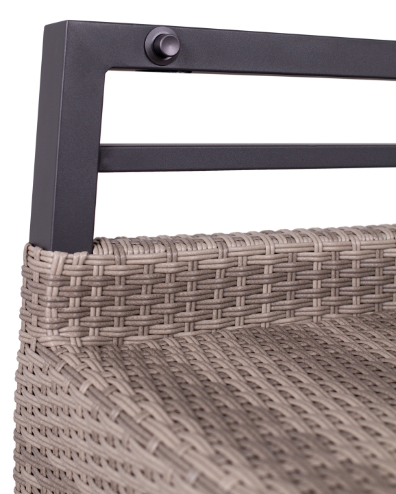 deVries Dining Relaxsessel MONTANA in PE-Rattan Spotty grey 