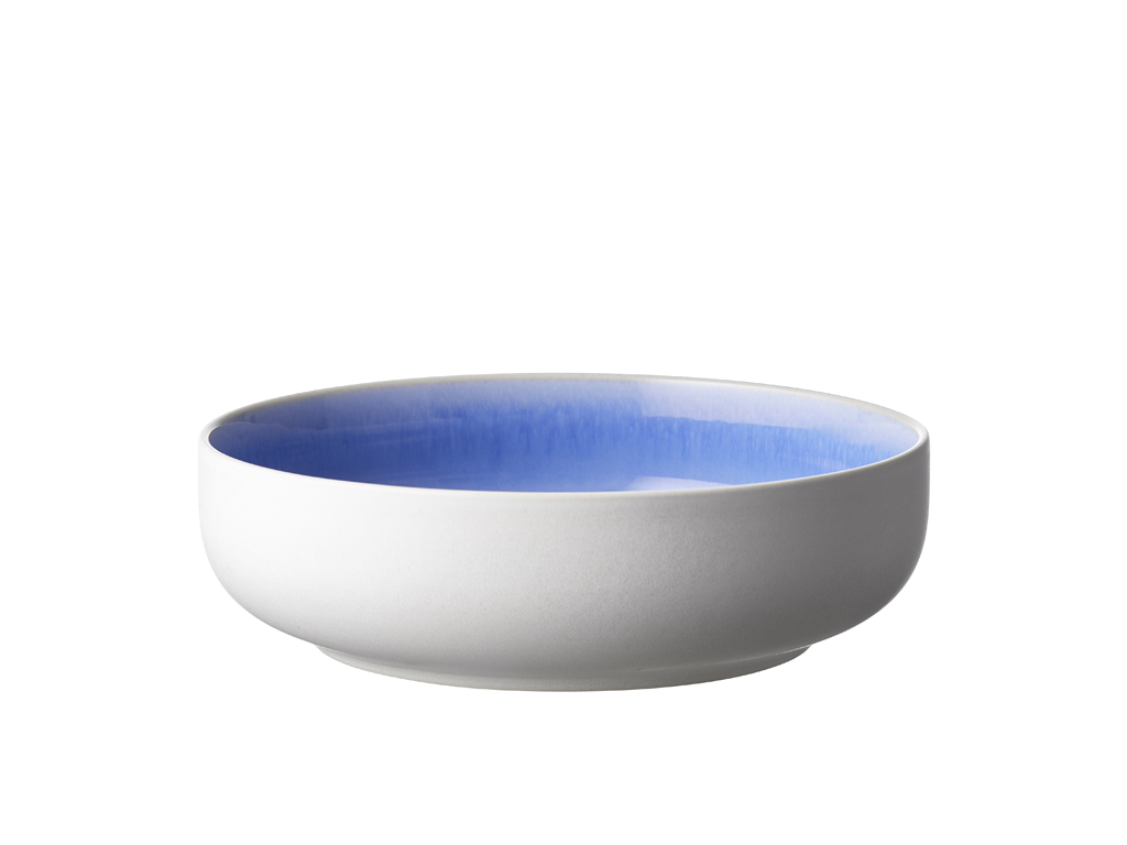 F&H Pastateller STUDIO ROUND NORTH in Farbe Matte white/Shiny river