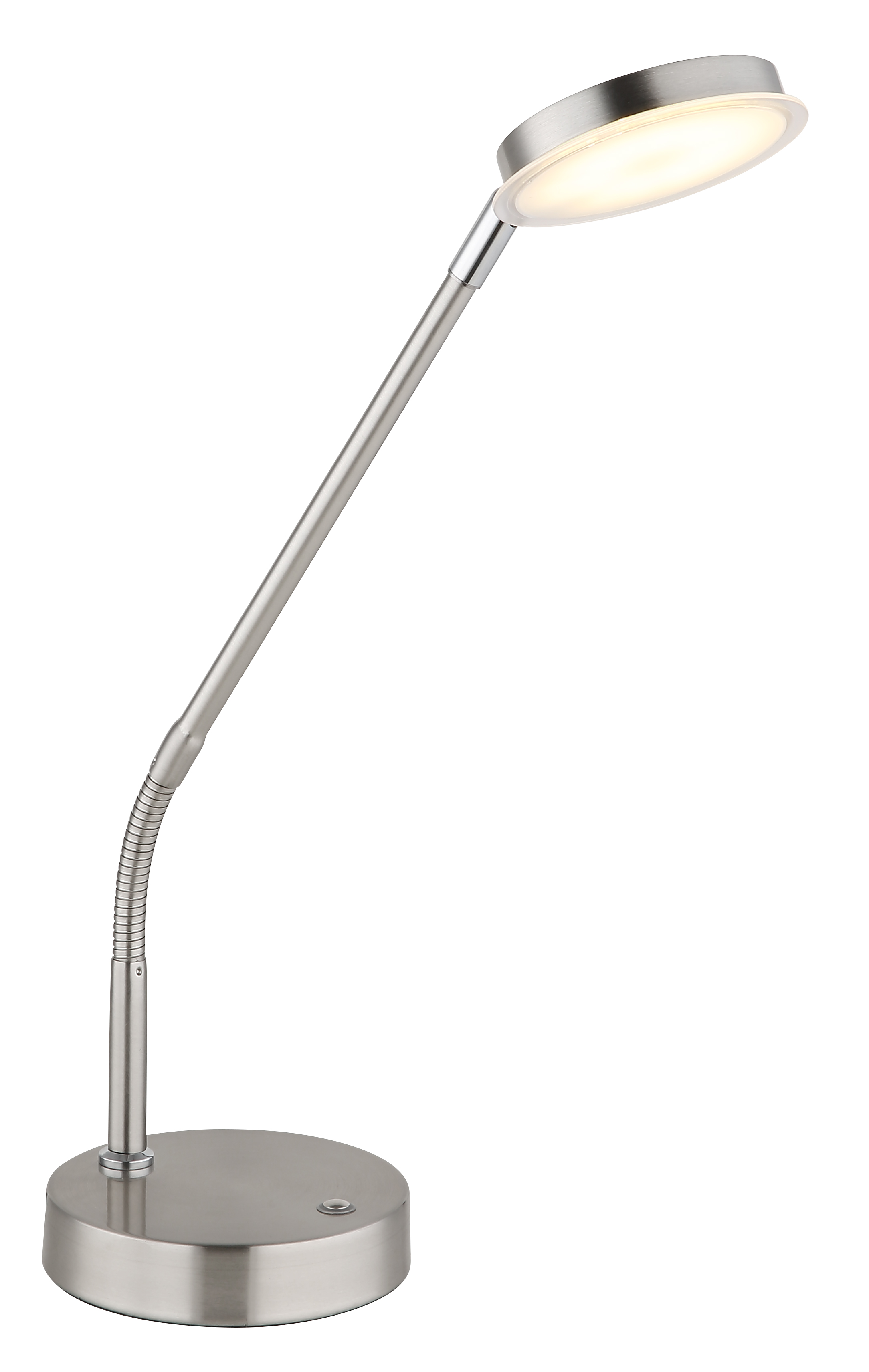 LED-Tischleuchte in Fb. Nickel Matt, Tischleuchte, LED Leuchte, Standleuchte, nickel, flexibles Gelenk