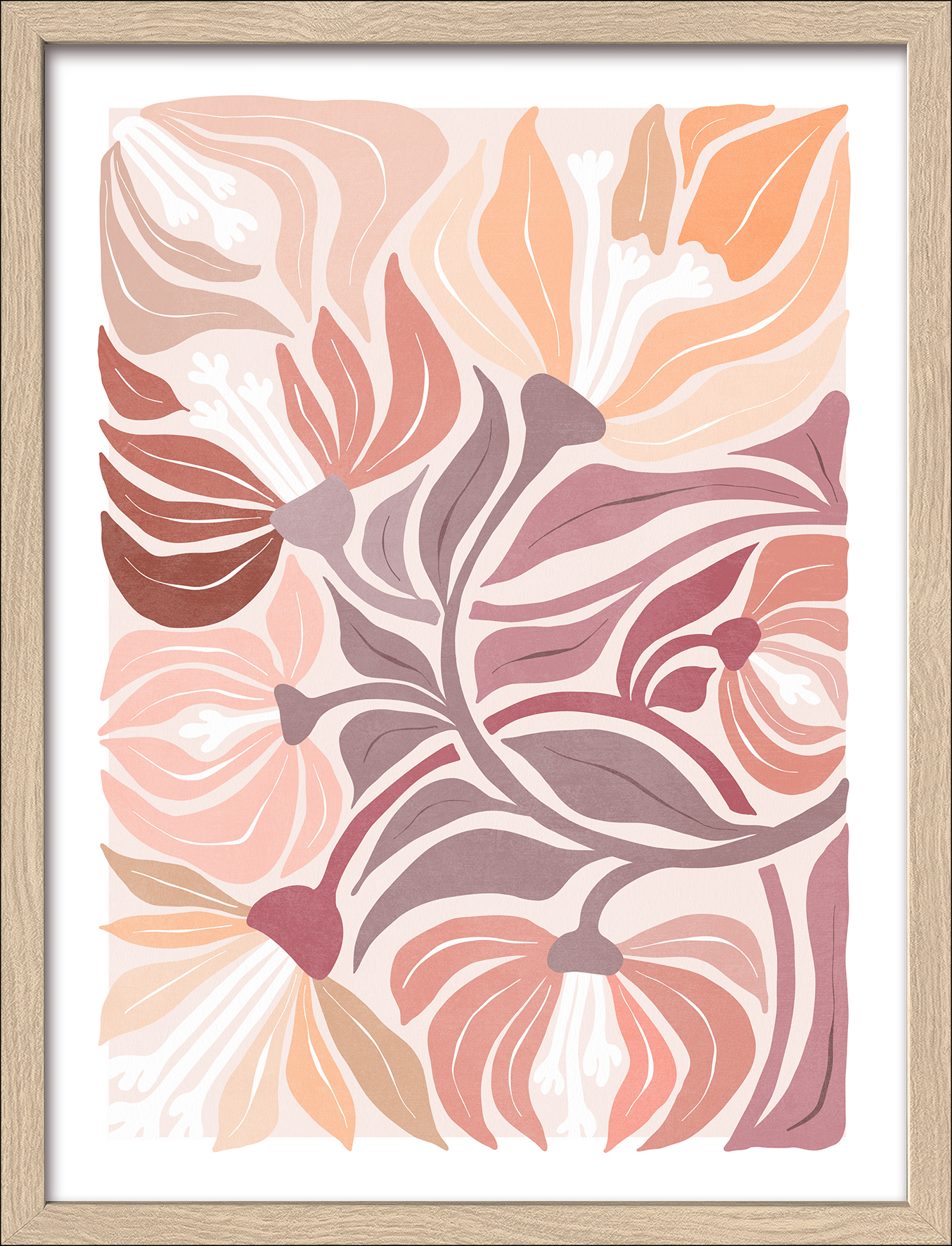 PRO ART Framed-Art Slim Scandic 43x33cm Botanical Art V