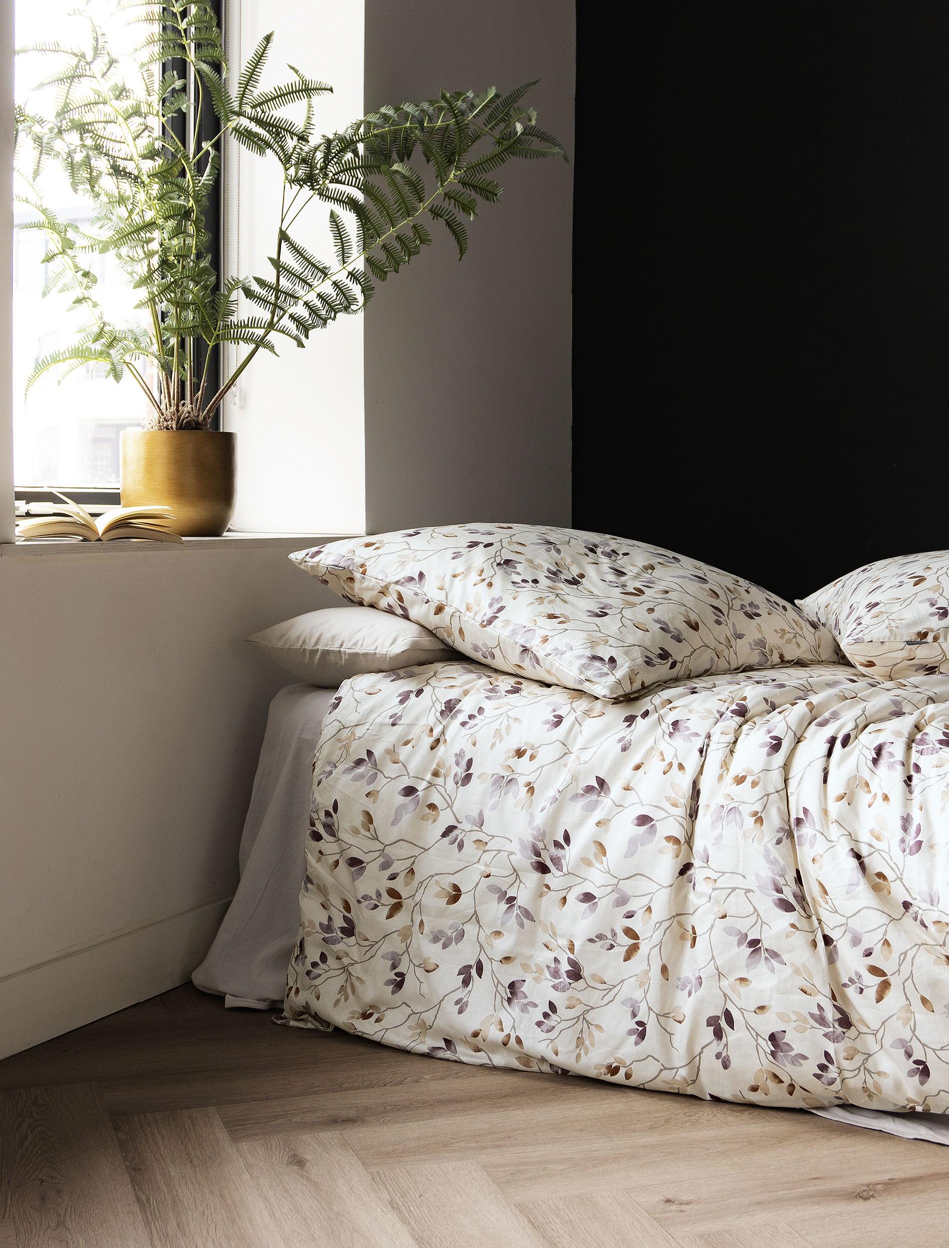 Irisette Mako-Satin Bettwäsche WAVE ca. 155x220cm in Farbe beere