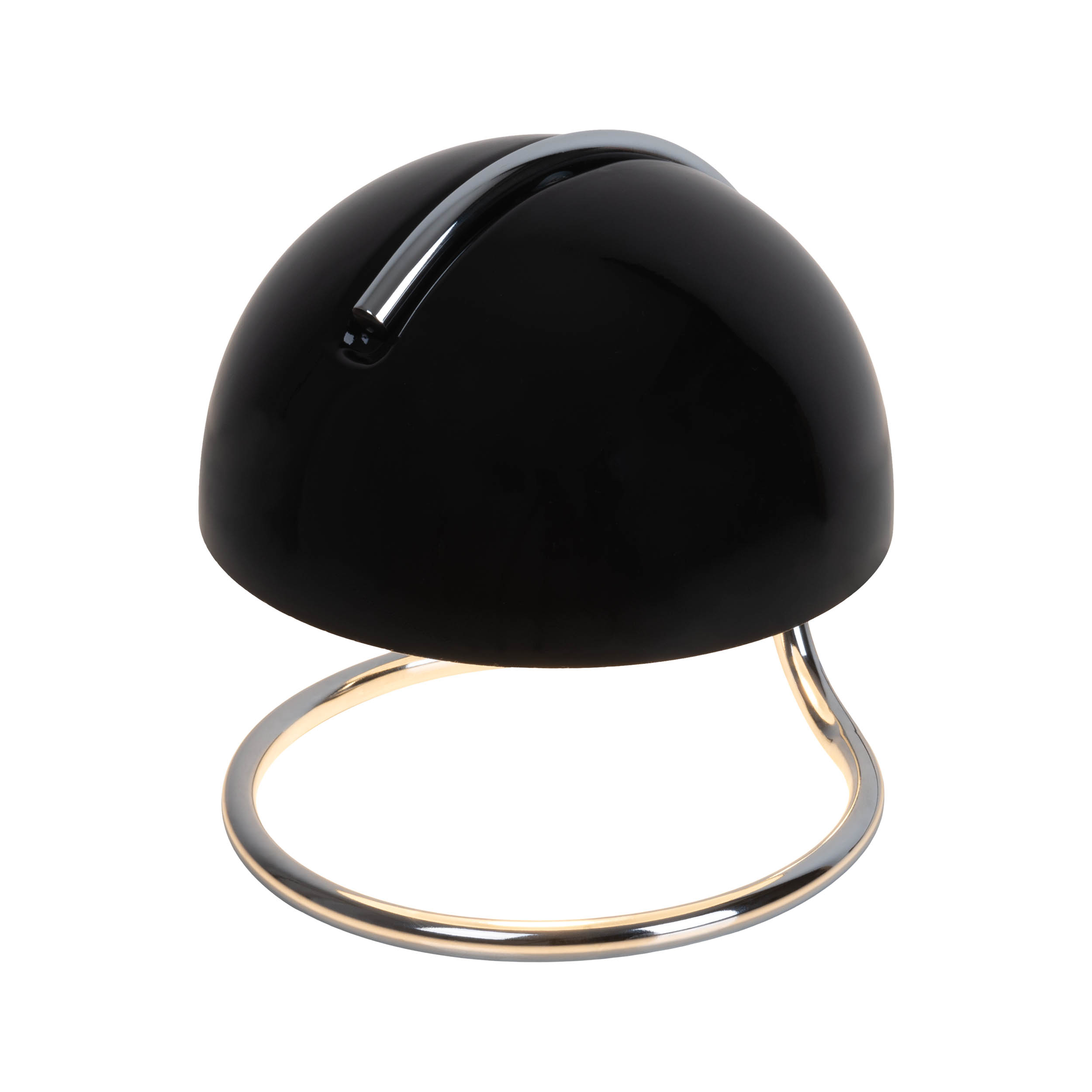 Tischleuchte BURANO in Metall/Glas schwarz
