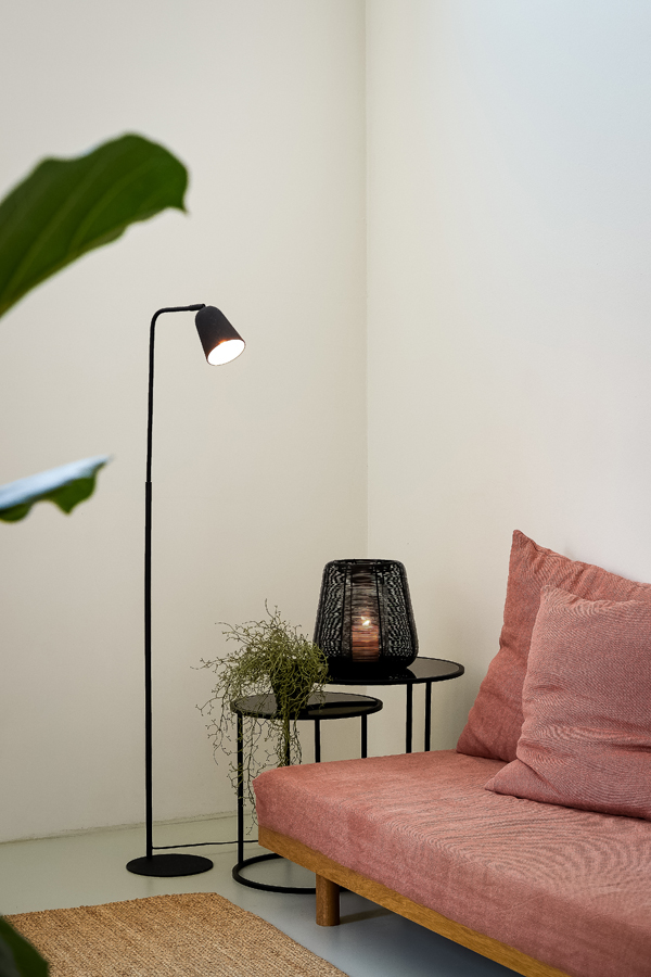 Light & Living Windlicht ADETA in Metall schwarz+Glas