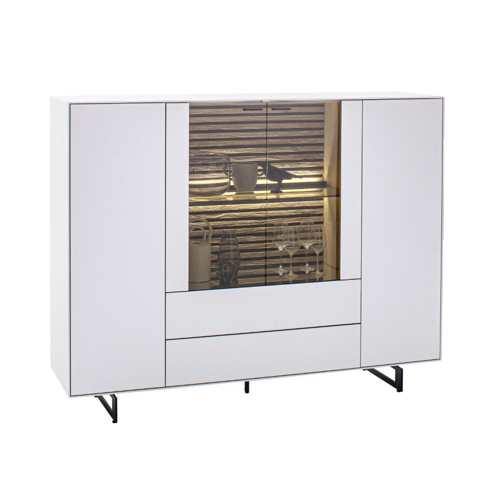 SCHÖNER WOHNEN-Kollektion Highboard YONNA ca. 165x119x44cm in Kerneiche natur gebürstet