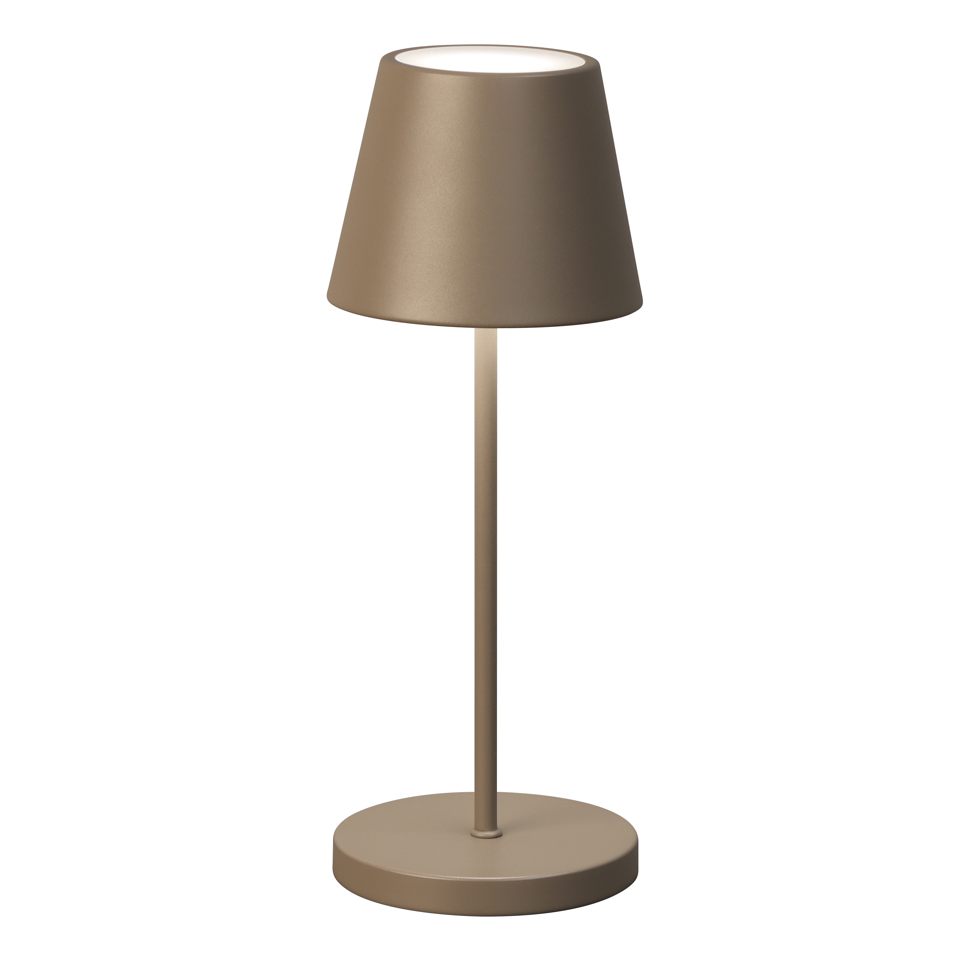 FH Lighting LED-Tischleuchte COSENZA PRO in Metall grau-braun