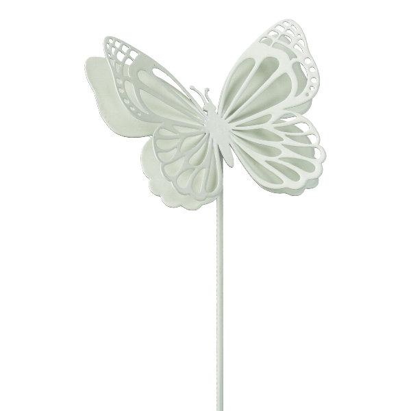 Metall Schmetterling Stecker 4324018-51 in Grün, Schmetterling, Deko, Stoffhalter, Papier/Folie, weiß
