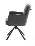 MCA Furniture Armlehnstuhl WINSTON ca. 62x87x68cm in Stoff Vintagelook anthrazit