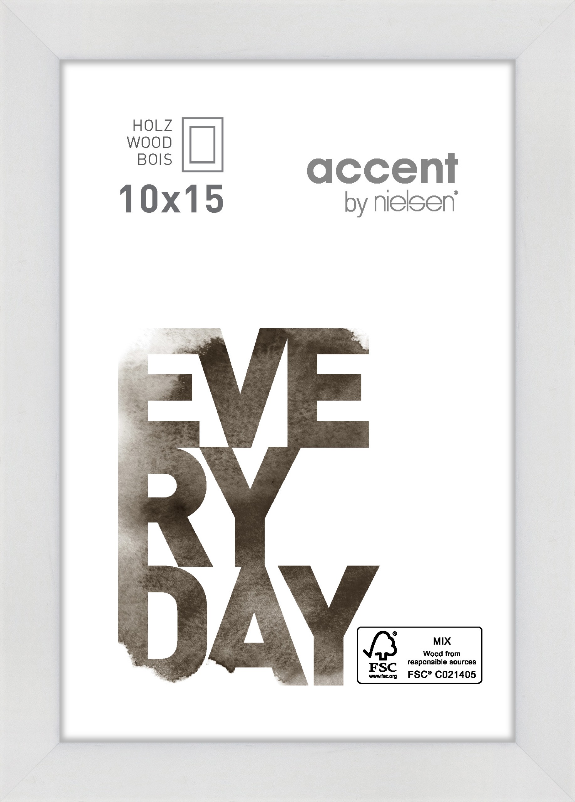 Accent by Nielsen Holz Bilderrahmen Zoom ca. 10x15cm in Farbe White