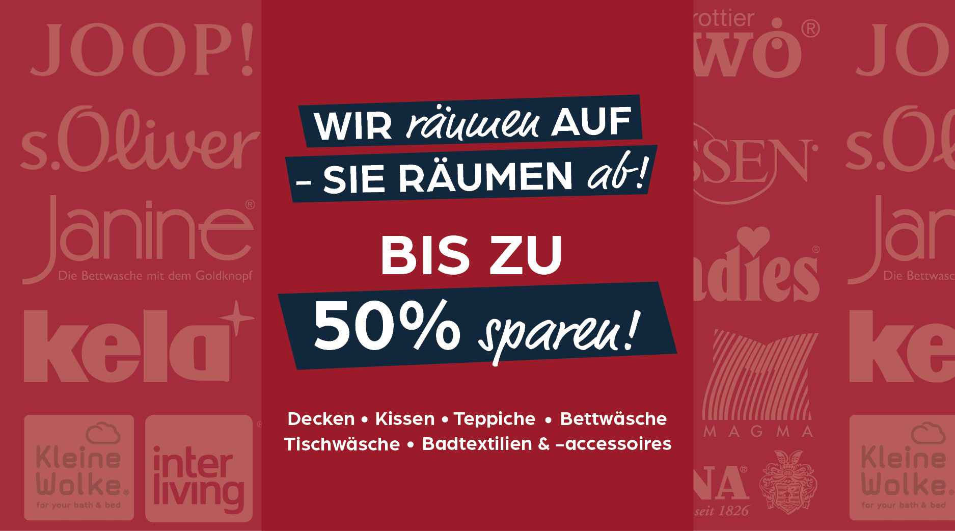 Staffelrabatt auf Heimtextilien, Teppiche & Badaccessoires