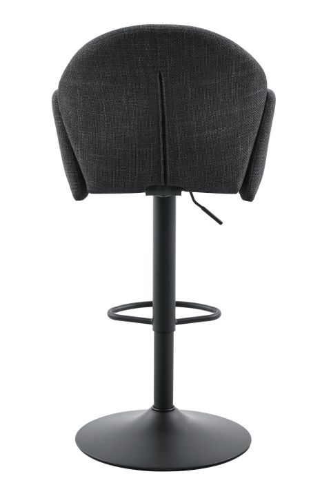 Hela Barhocker HOLLY H ca. B53 H96 T57 cm in Stoff WS anthrazit 28/03, barer Stuhl, Stuhl, Hocker, Gasfeder, schwarz