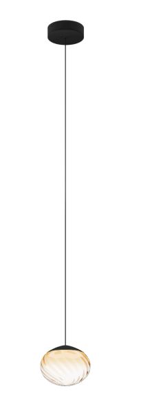 Eglo Leuchten Hängeleuchte PANTOJA in schwarz/amber, Lampe