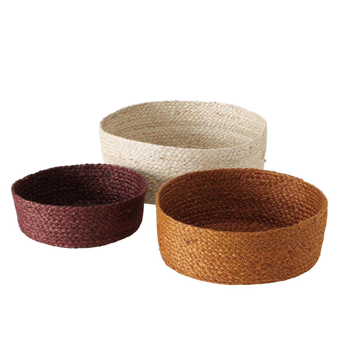 Schale Bogra Jute hellbraun, Korb, Gewebt