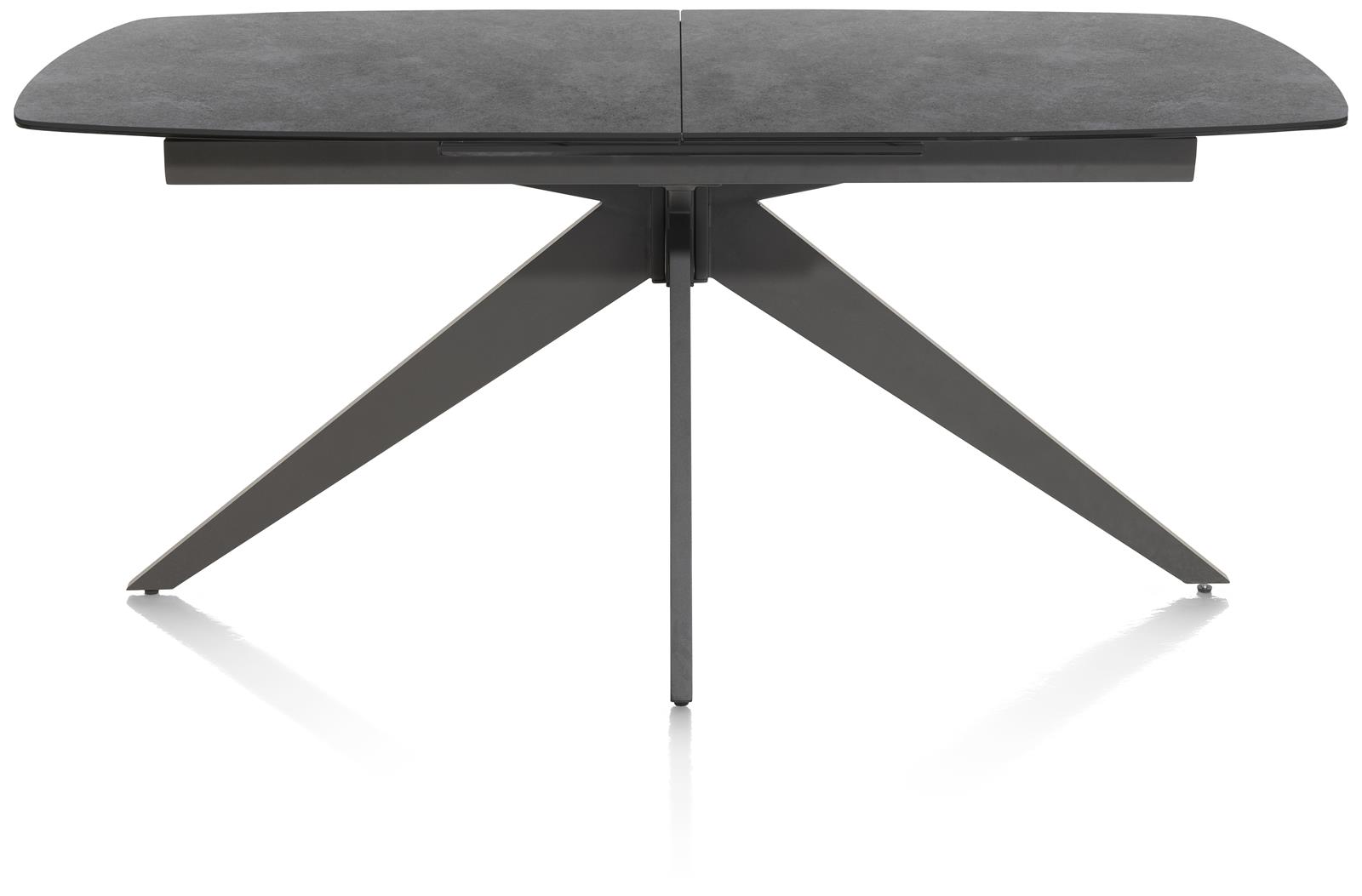 XOOON Tisch PADOVA ca. B90 H77 T180 cm in Keramikplatte auf Glas anthr.
