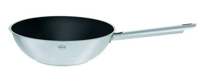 Wokpfanne Keramik ProCeraPlus, 28 cm in Silber, Wok, Wokpfanne, Stahl, Edelstahl, antihaft