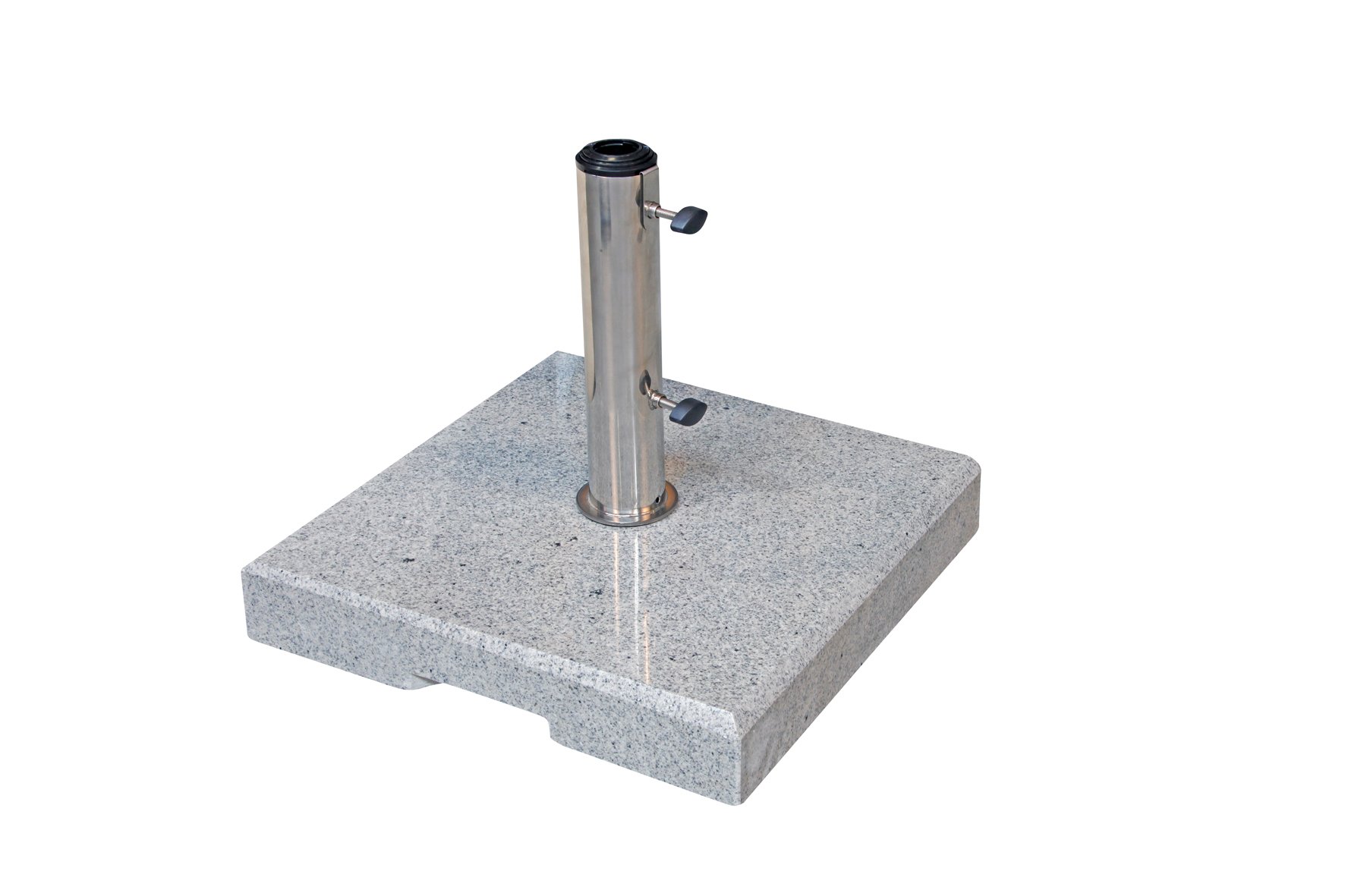 Doppler Schirmständer ca.30kg in Farbe granit, Tischhalter, Stativ, Metallstange, Gussplatte, Granitbasis