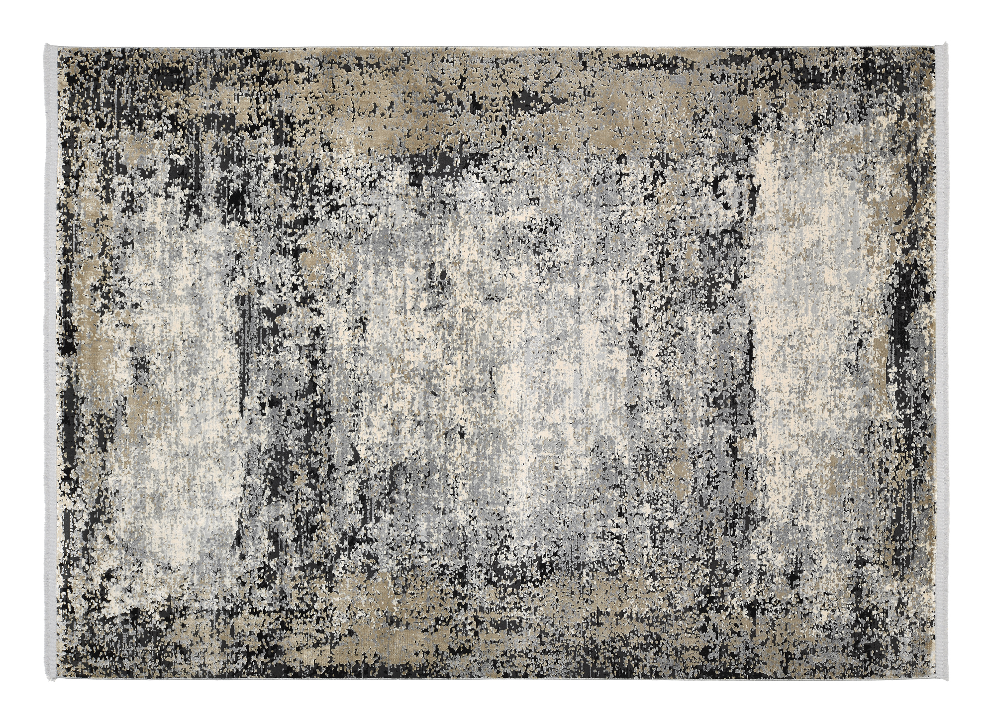 OCI Designer Teppich NOBLE GREY ca. 160x230cm in Farbe grau-mix, Teppich, Musterteppich, Grauer Teppich, Abstraktes Muster, Raulederoptik