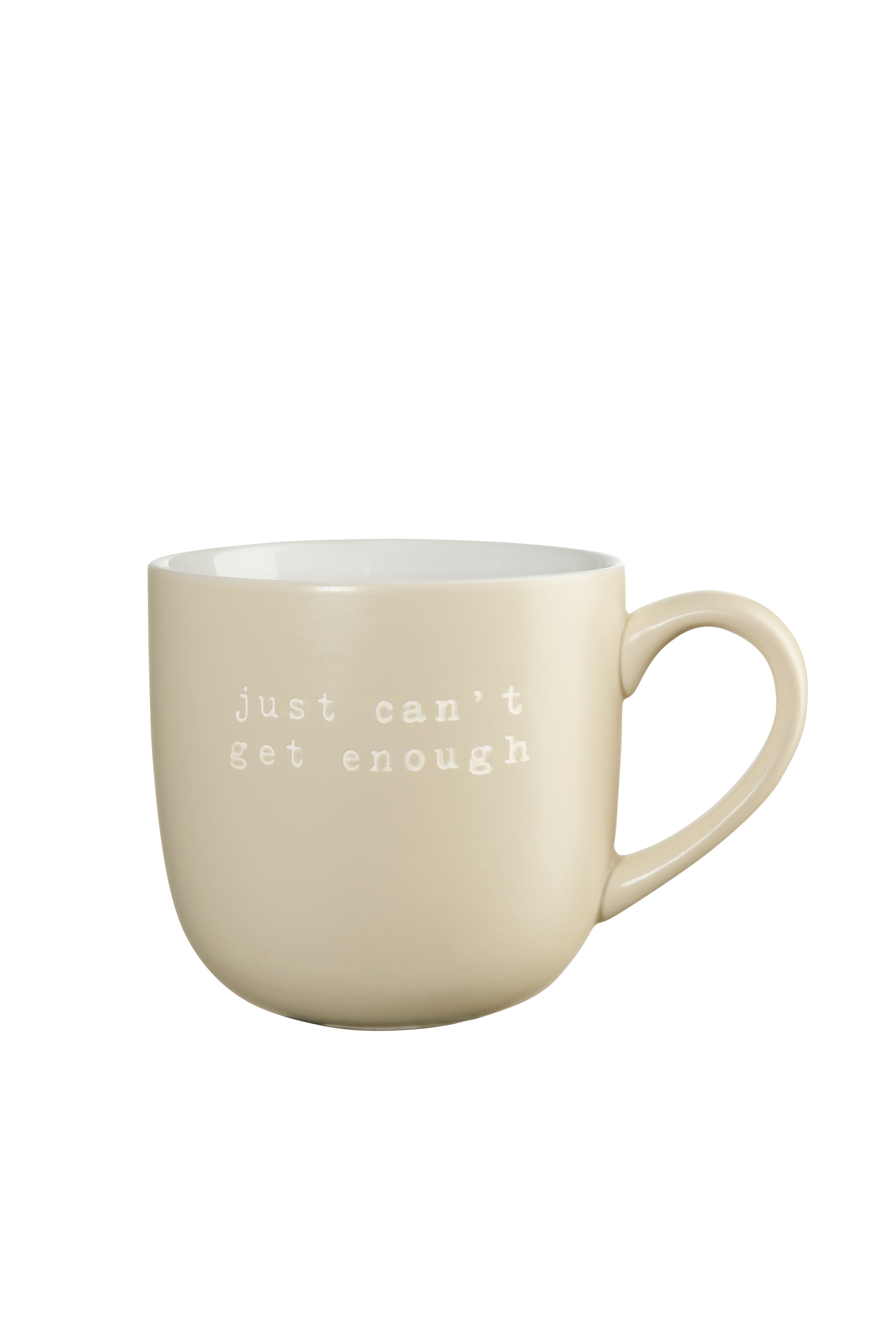 ASA Selection Henkelbecher HEY! Durchmesser ca. 11, Höhe ca. 10,5 cm in nude, Becher, Kaffeebecher, Becher mit Spruch, Keramik, Tasse