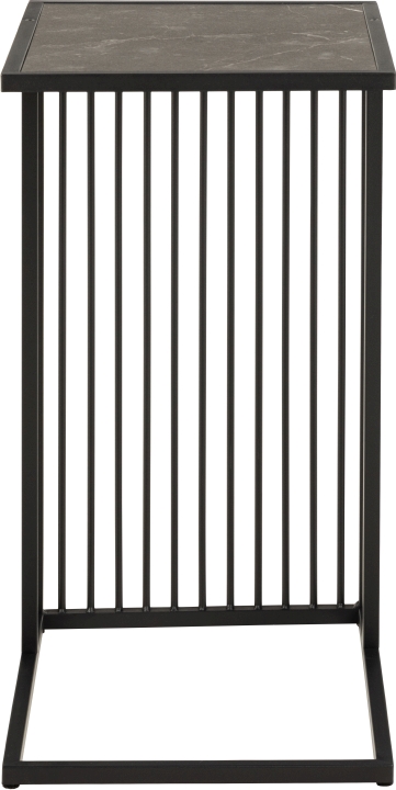 Actona Ecktisch STRINGTON ca. 43x35cm in Platte Melamin Marmor schwarz, Gestell Metall schwarz