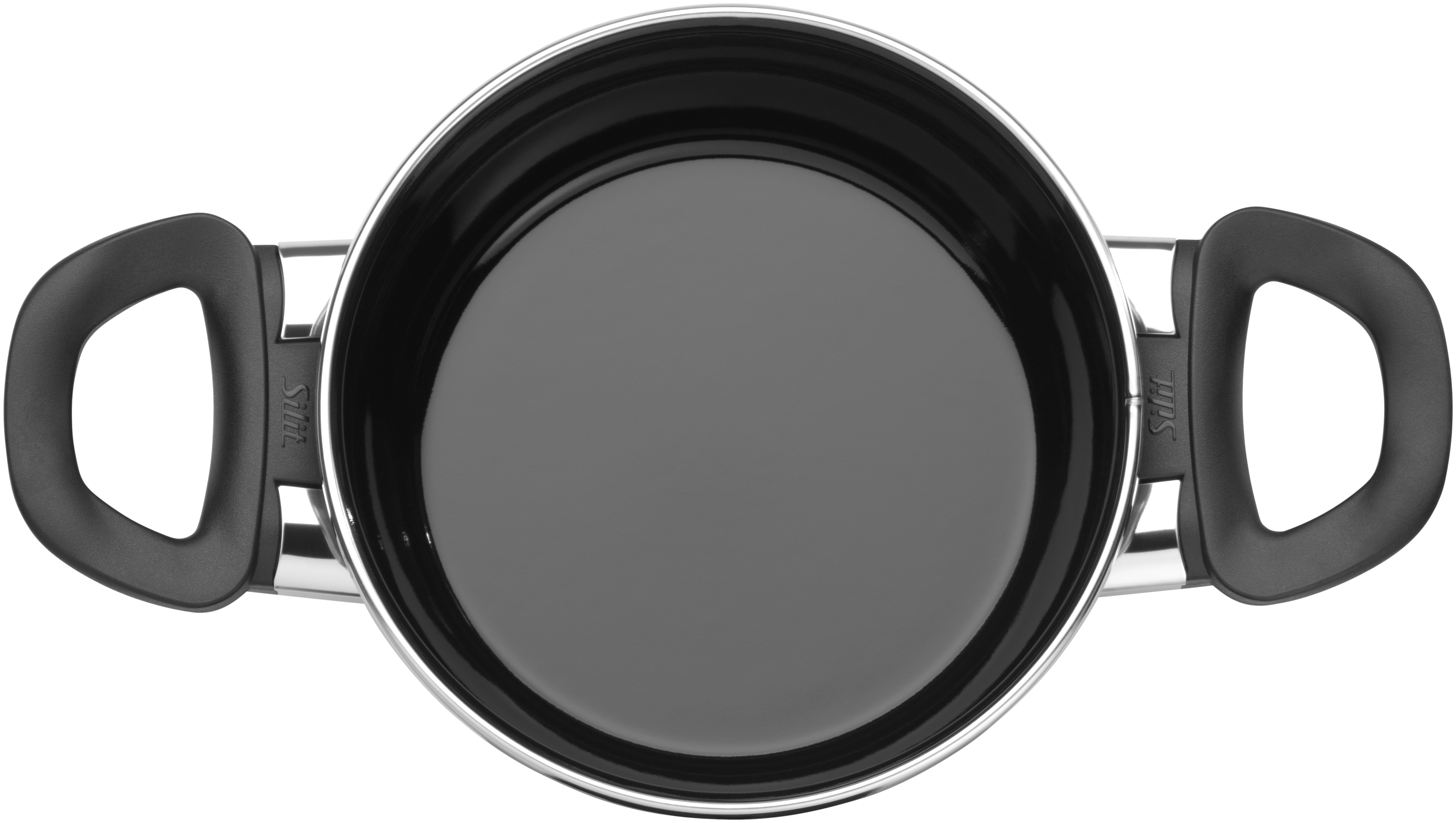 SILIT Silargan® Modesto Topf-Set 4-teilig, Black in schwarz SILIT Silargan® Modesto Topf-Set 4-teilig, Black in schwarz, Kochtopf, Casserole, Edelstahl, Antihaft, rund