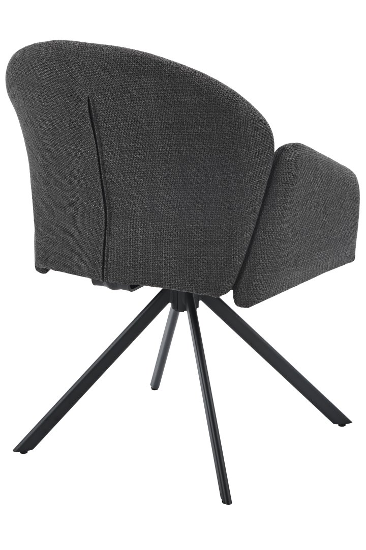 Hela Stuhl HOLLY S ca. B56,5 H84 T61 cm in Stoff Björn anthrazit 28/03, Sessel, Schalenstuhl, Stuhlfuß, Schwarz, Garniturstuhl