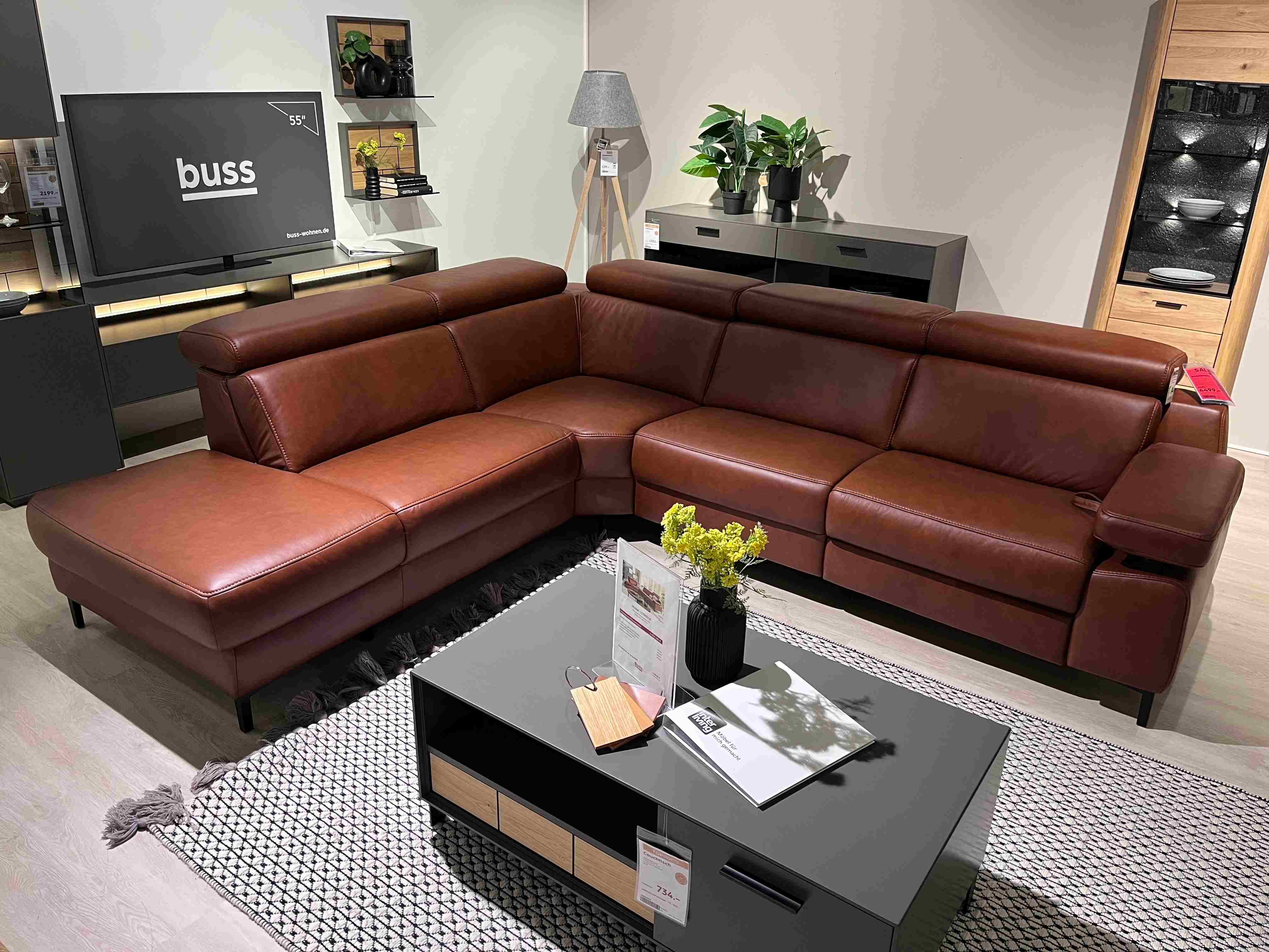Interliving Polsterecke IL 4060 in Leder Texas cognac 60