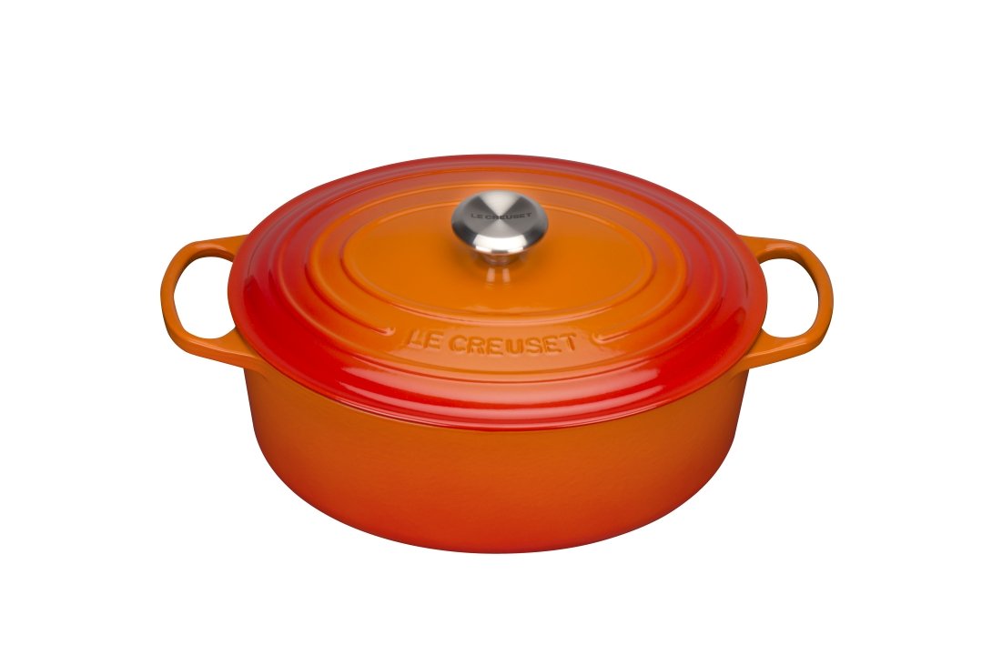 Le Creuset Bräter Sig 31cm in Farbe Ofenrot Le Creuset Bräter Ø ca. 31cm Ofenrot Oval