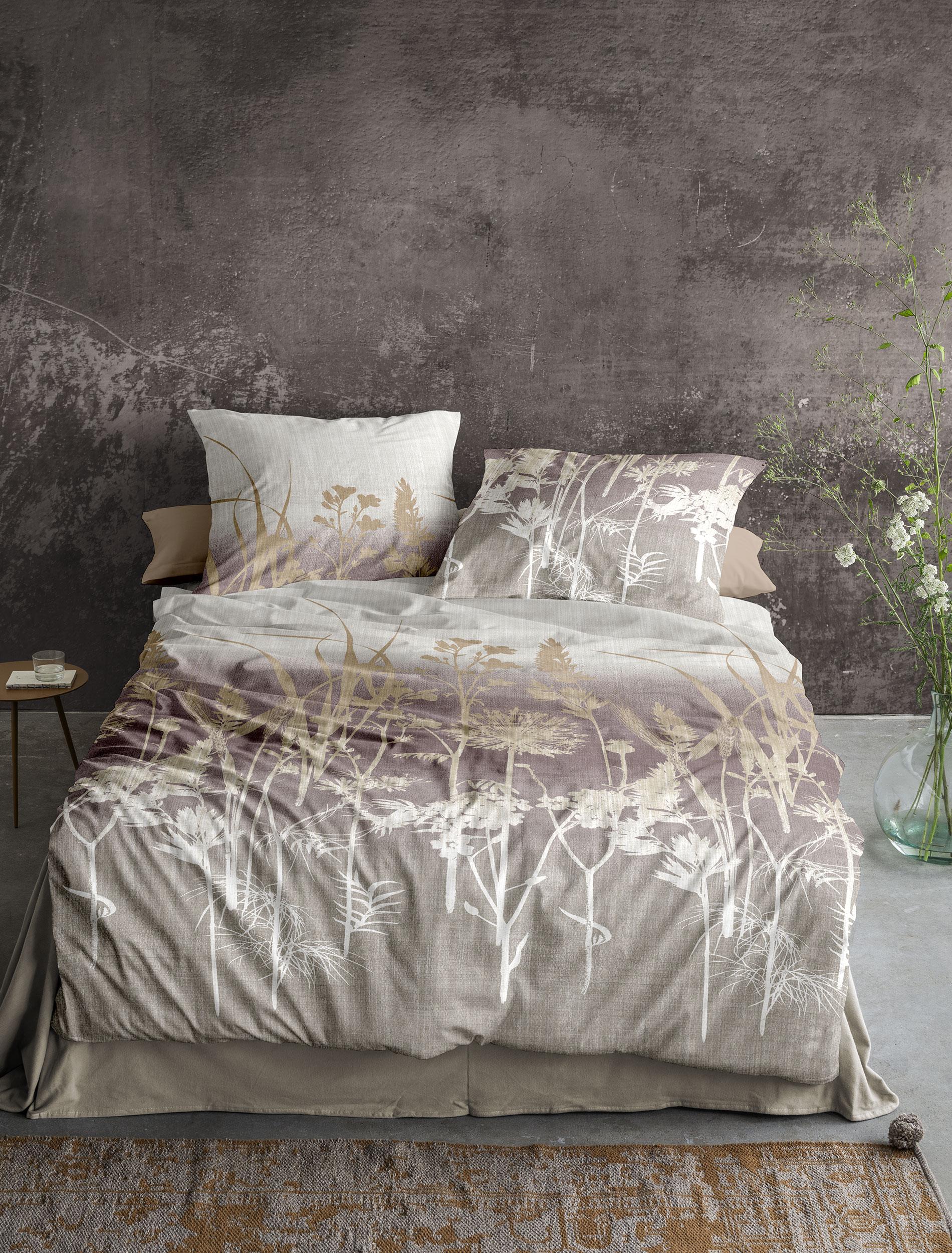 Irisette Mako-Satin Bettwäsche WAVE ca. 135x200cm in Farbe beere