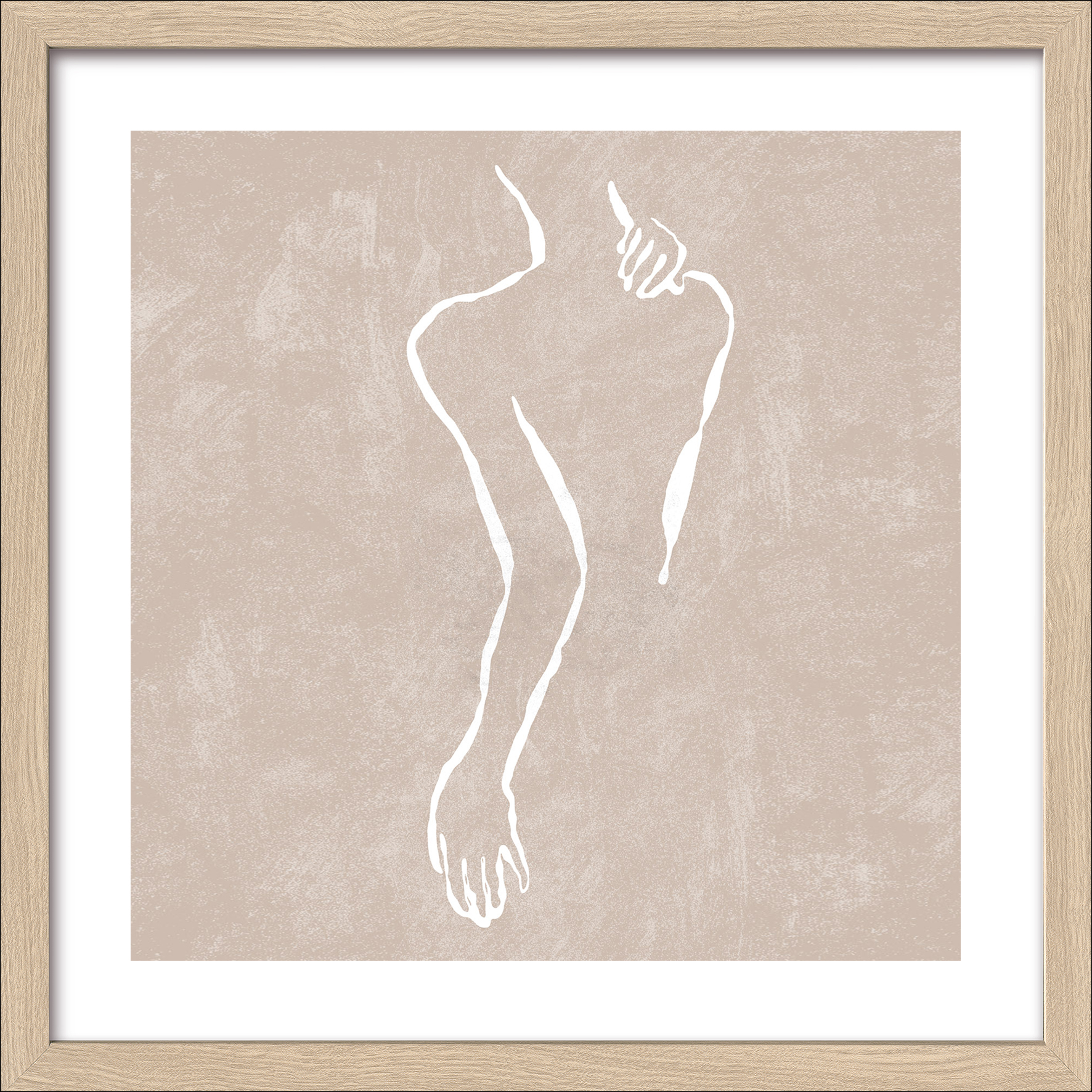 PRO ART Framed-Art Slim Scandic 33x33cm Line Drawing Act III